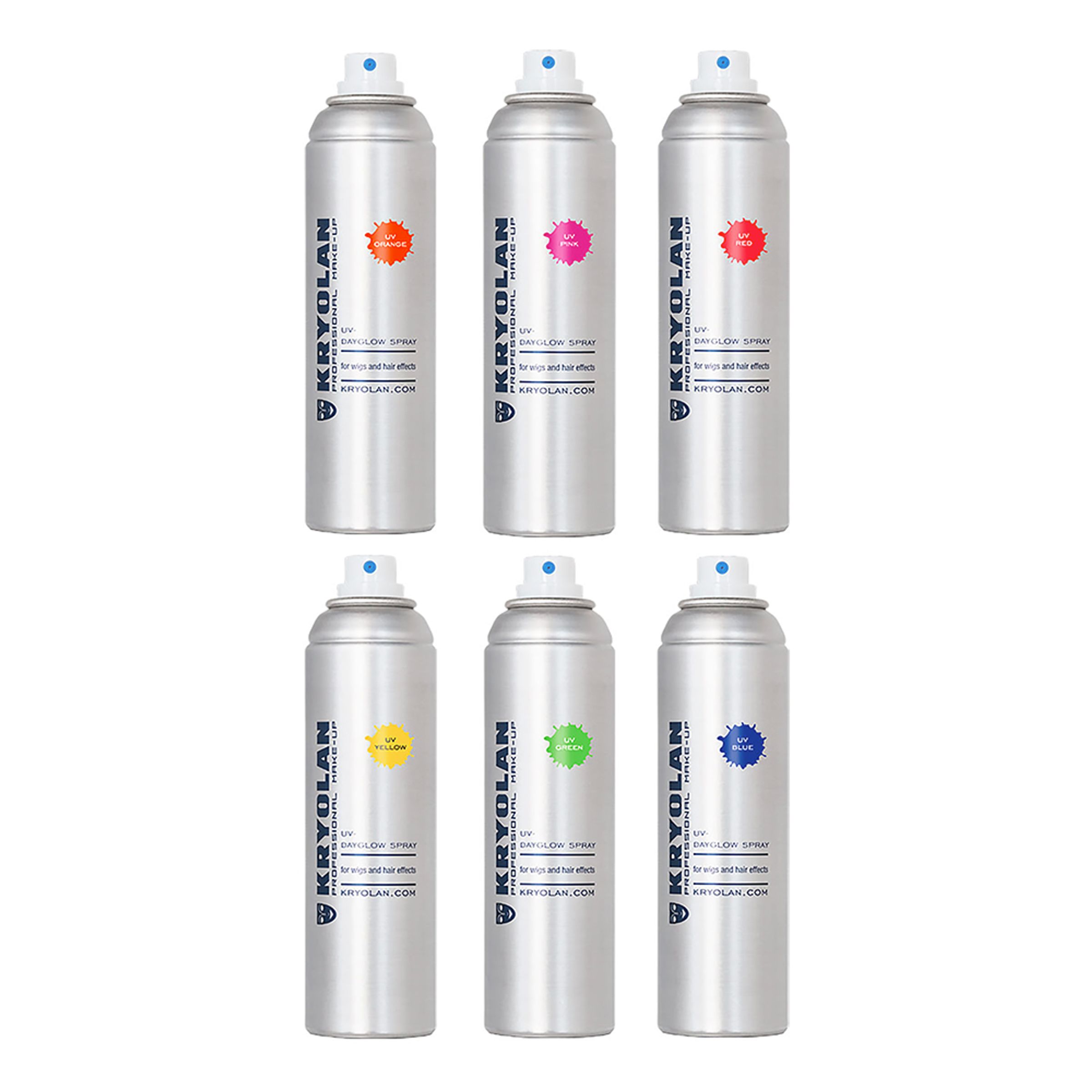 Bild föreställande produkten Kryolan UV Neon Hårspray – Violett