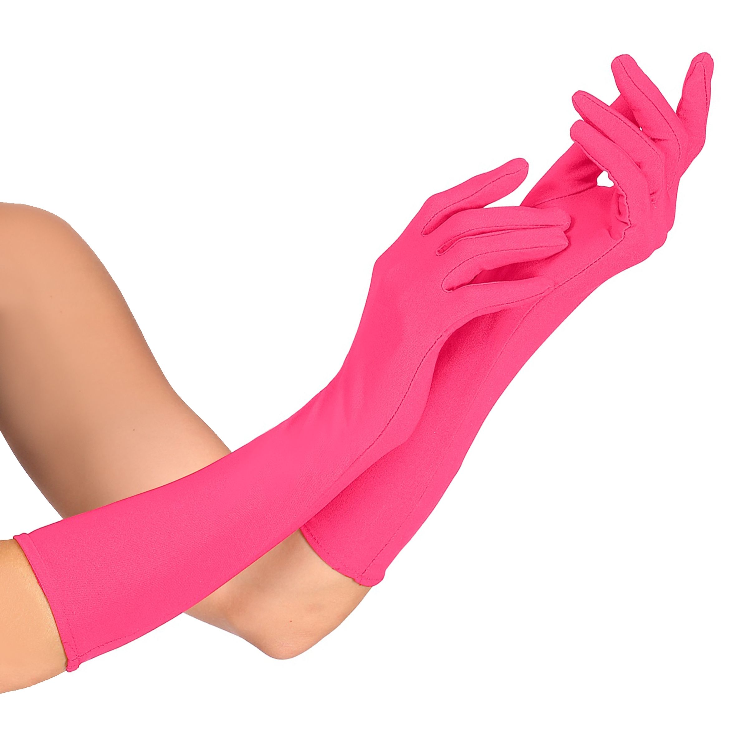 Bild föreställande produkten Långa Neonrosa Handskar – One size