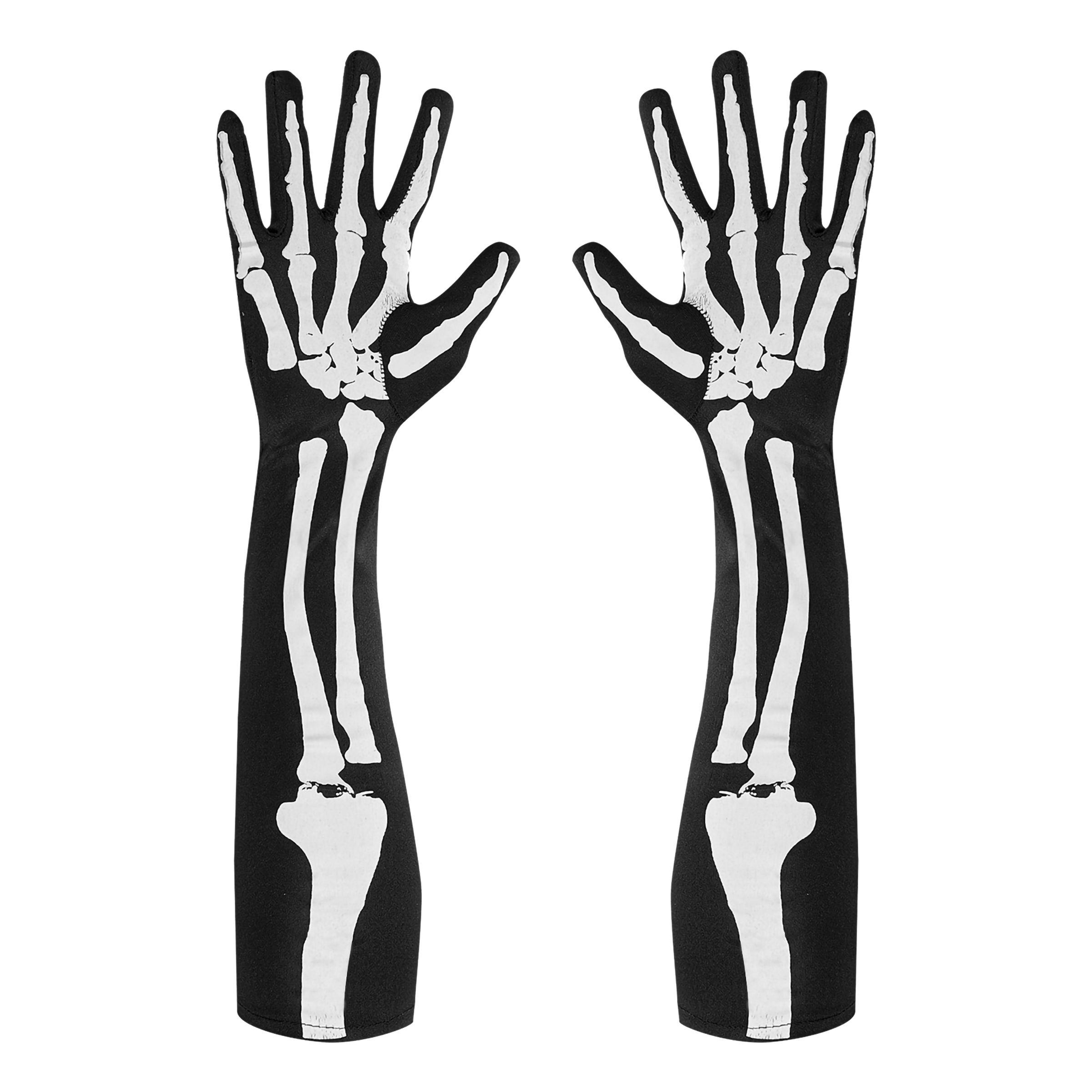 Bild föreställande produkten Långa Skeletthandskar – One size
