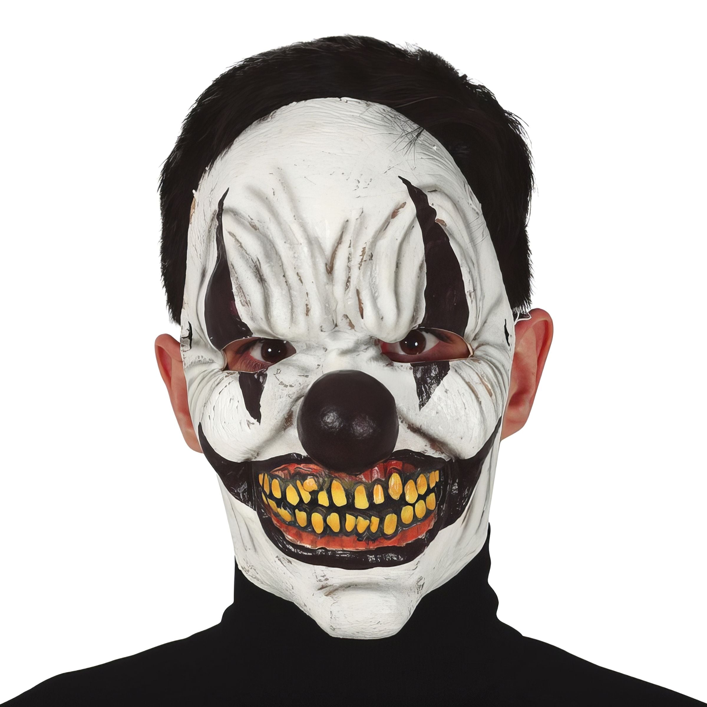 Bild föreställande produkten Läskig Clownmask Svart/Vit Latex