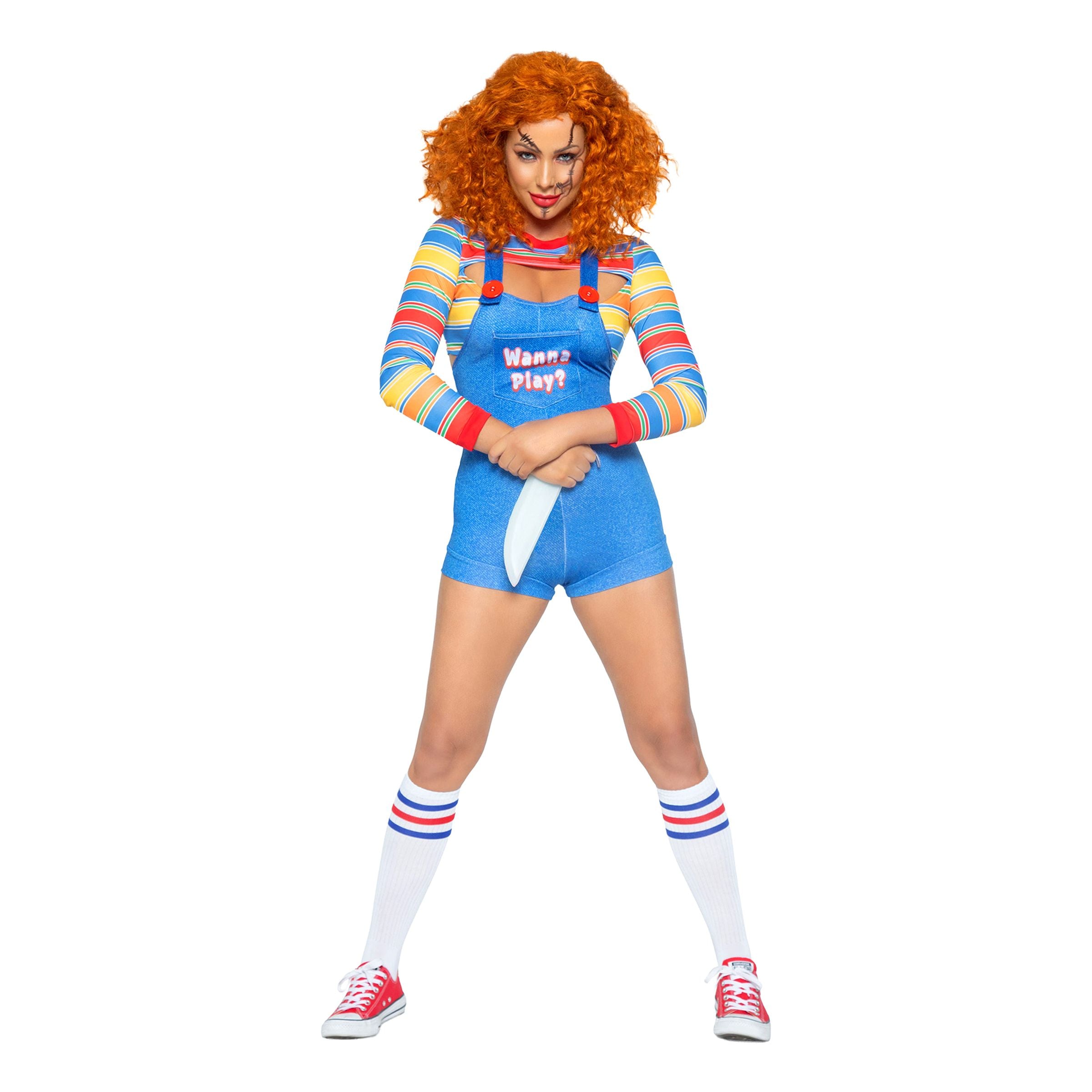 Bild föreställande produkten Läskig Docka Body Deluxe Maskeraddräkt – Medium