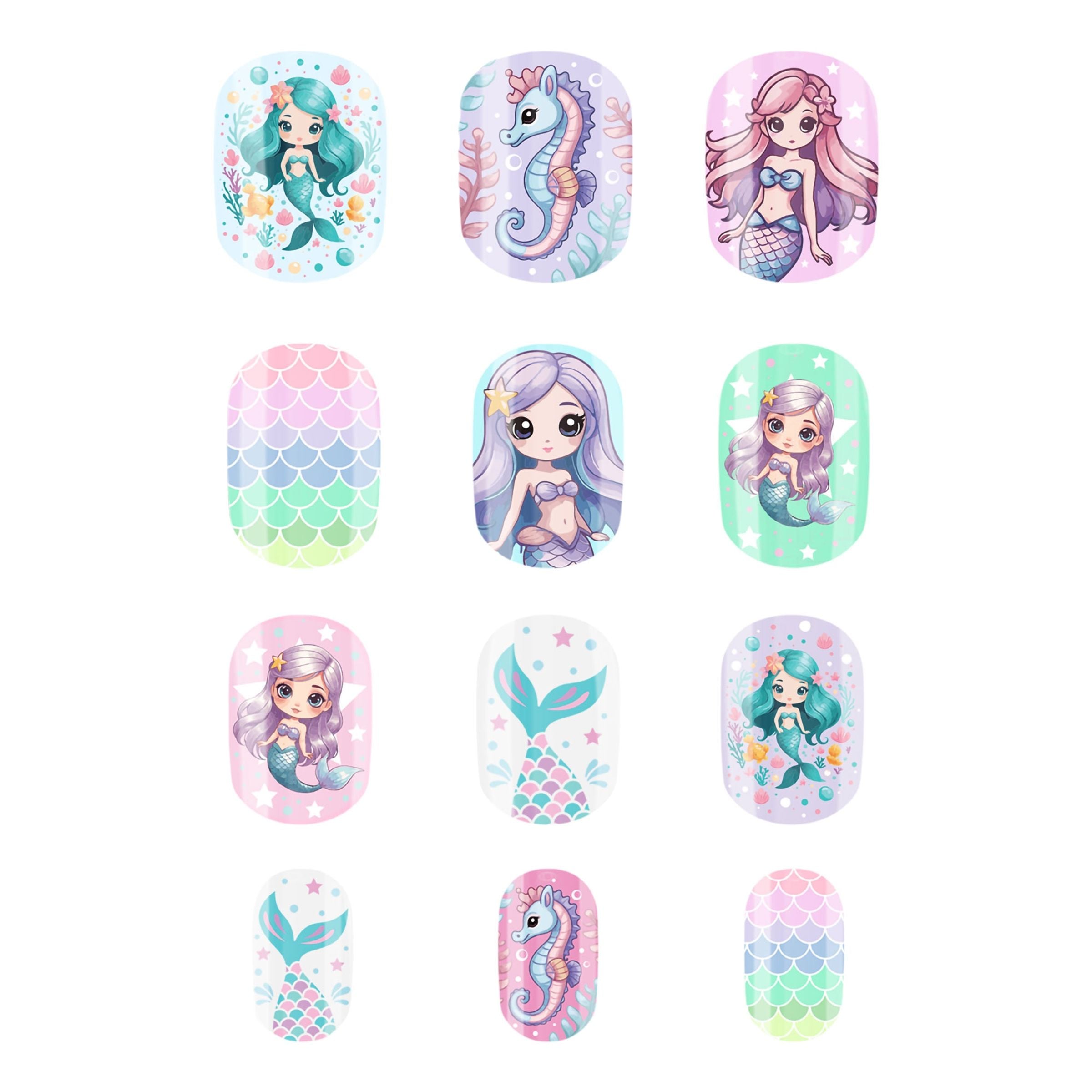 Bild föreställande produkten Lösnaglar Mermaid för Barn – 12-pack