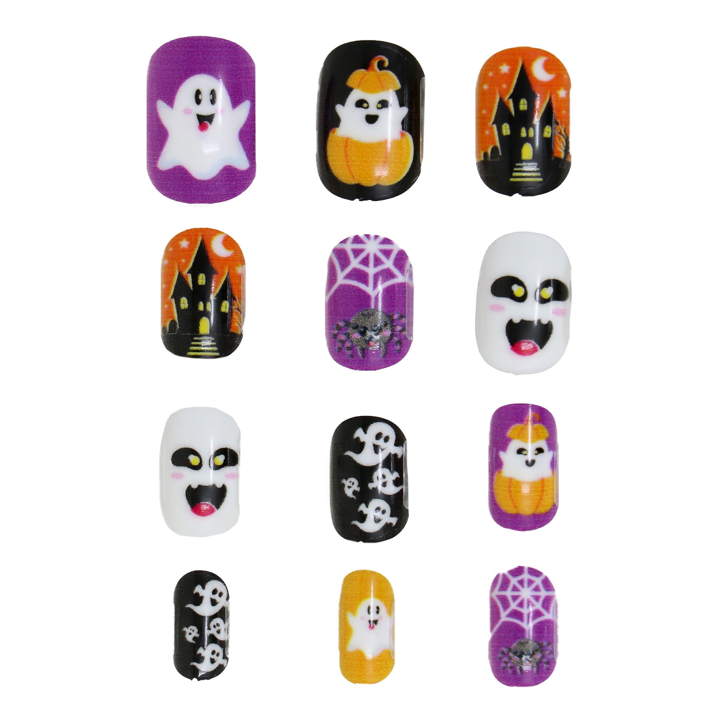 Bild föreställande produkten Lösnaglar Spöke Halloween för Barn – 12-pack