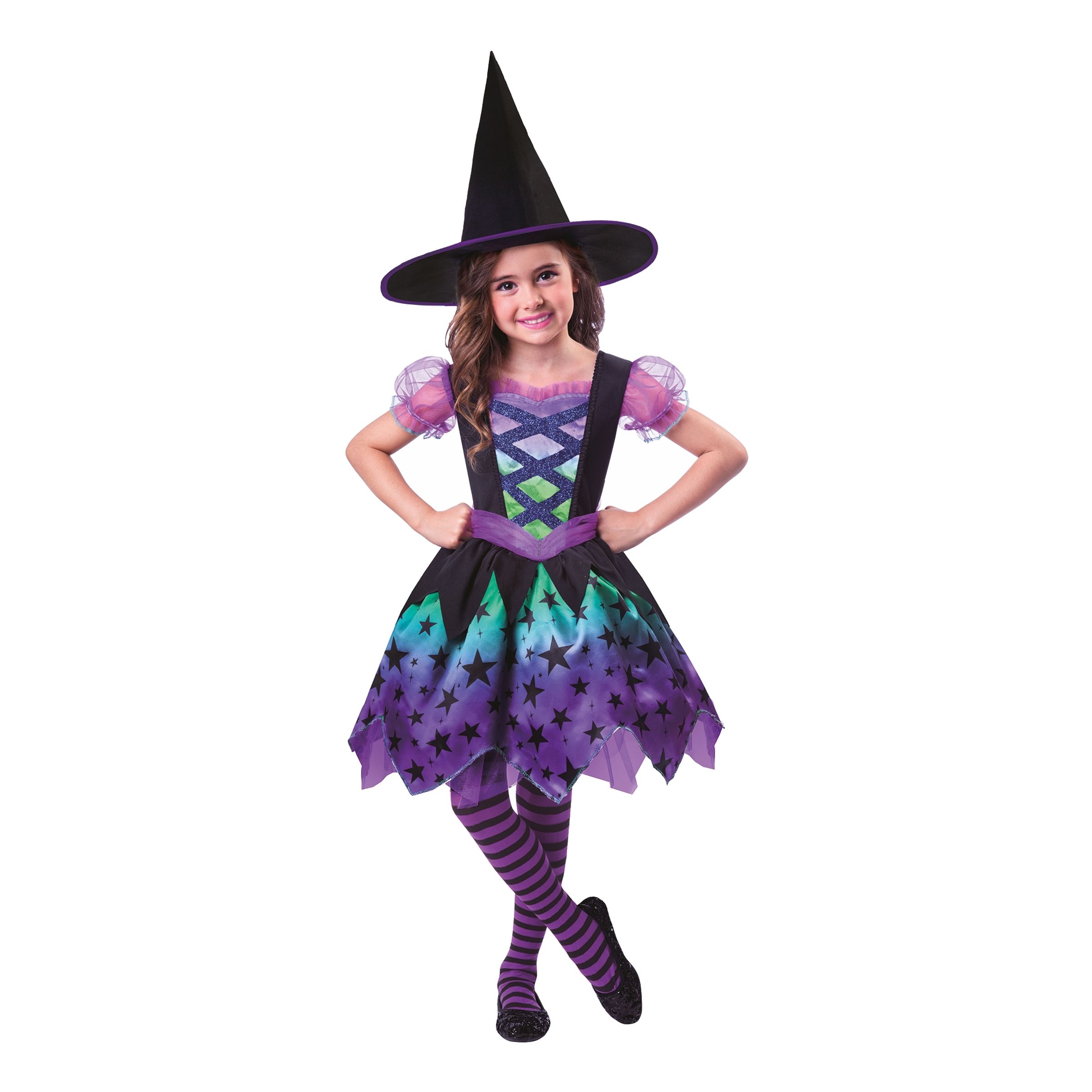 Bild föreställande produkten Magisk Häxa Klänning Barn Maskeraddräkt – XX-Small