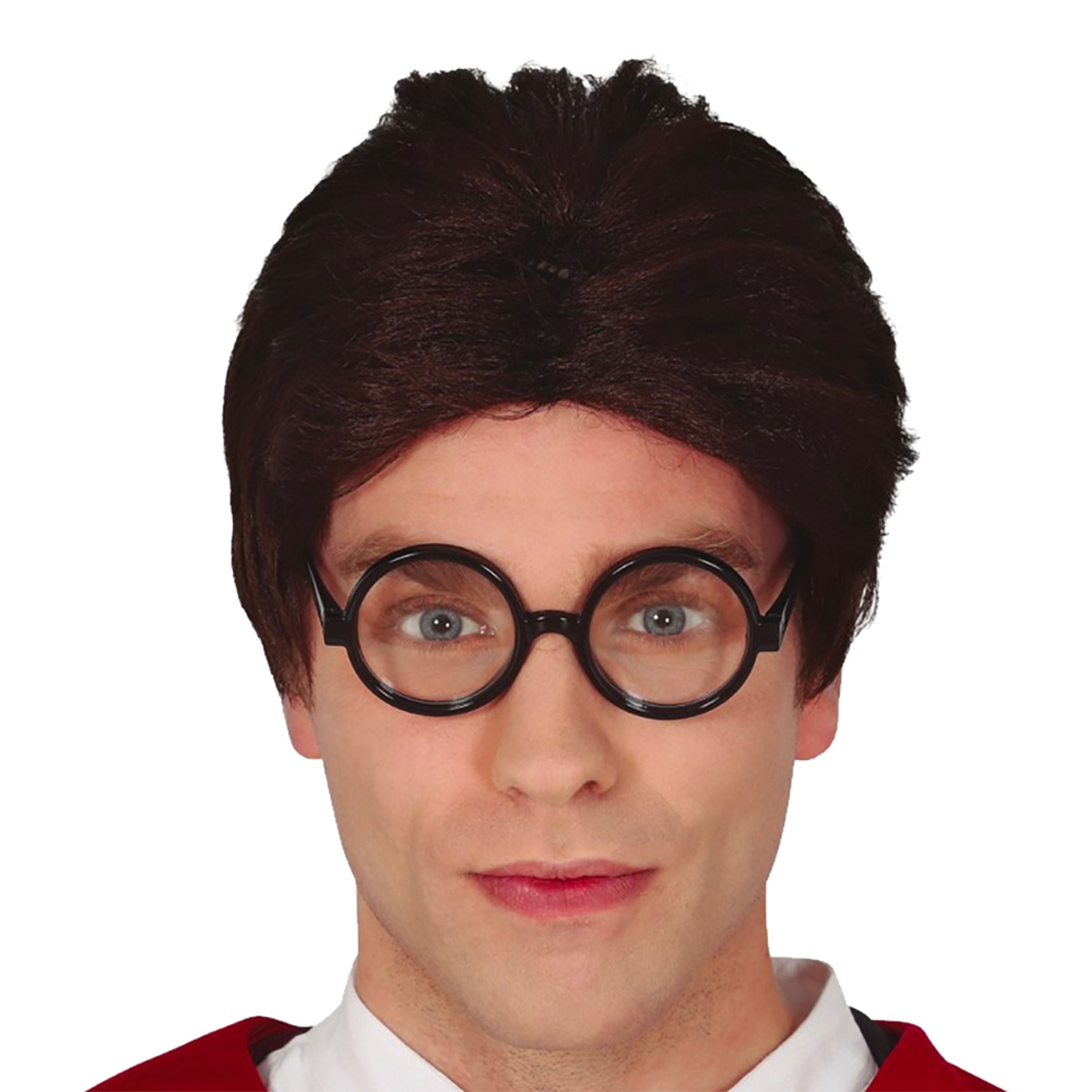 Bild föreställande produkten Magisk Skolpojke Svart Peruk – One size