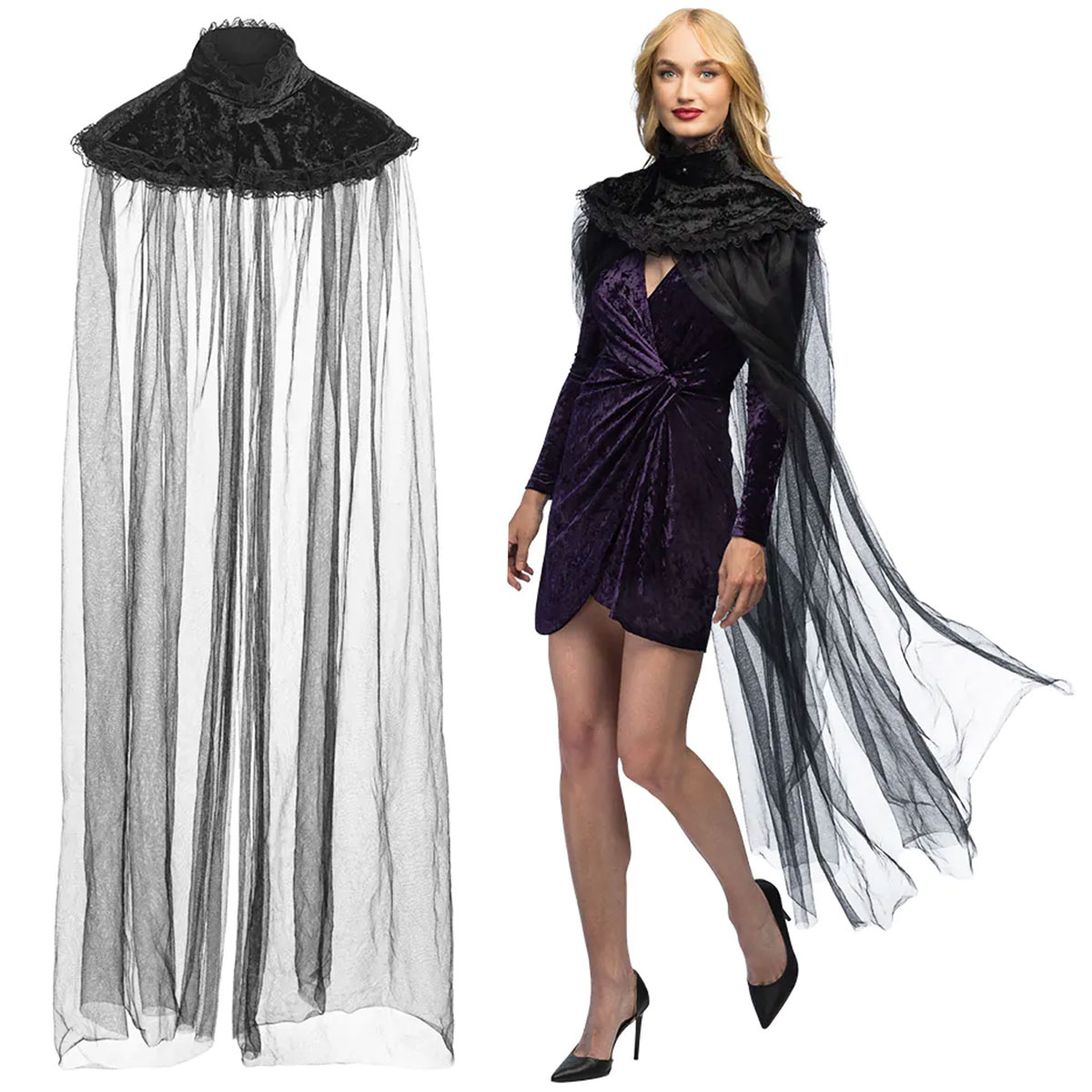 Bild föreställande produkten Mantel med Hög Krage Svart