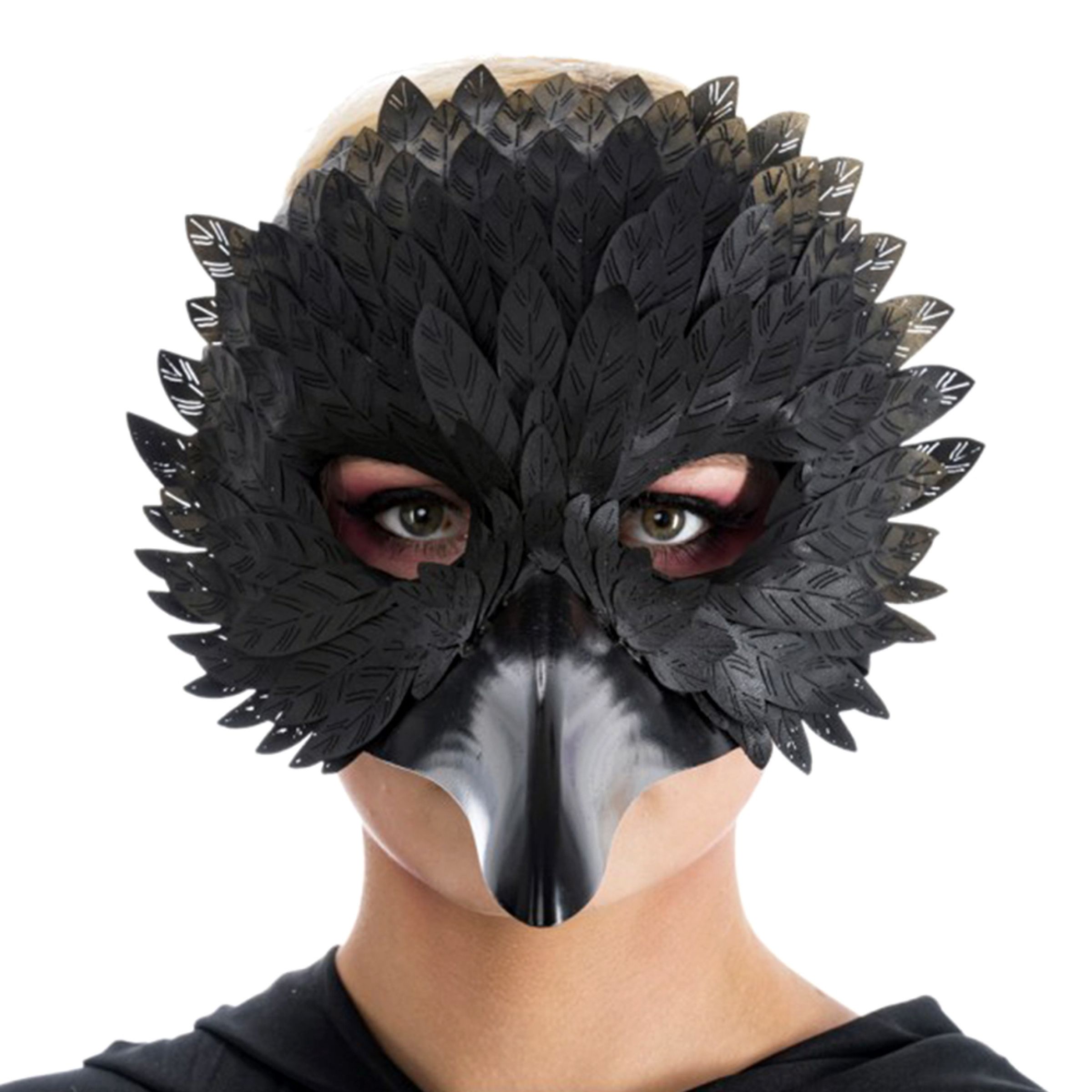 Bild föreställande produkten Mask Korp med Fjädrar – One size