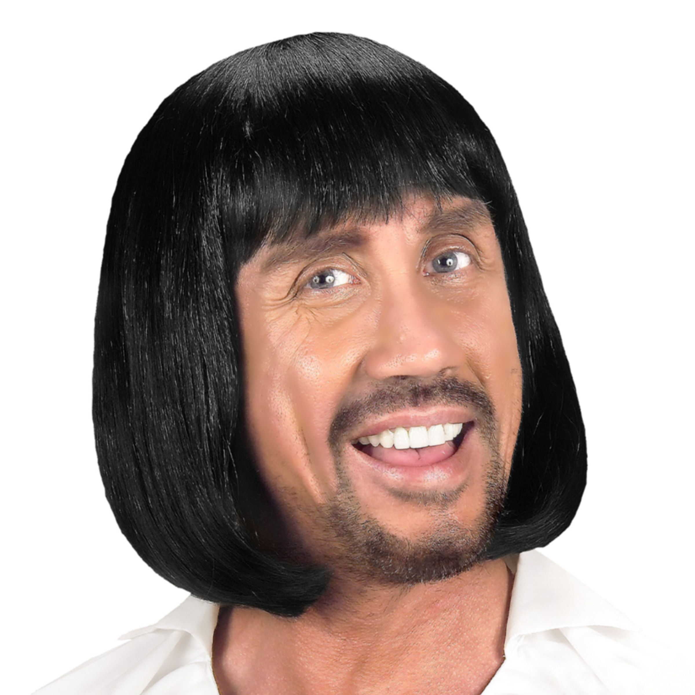 Bild föreställande produkten Medeltida Man Svart Peruk – One size