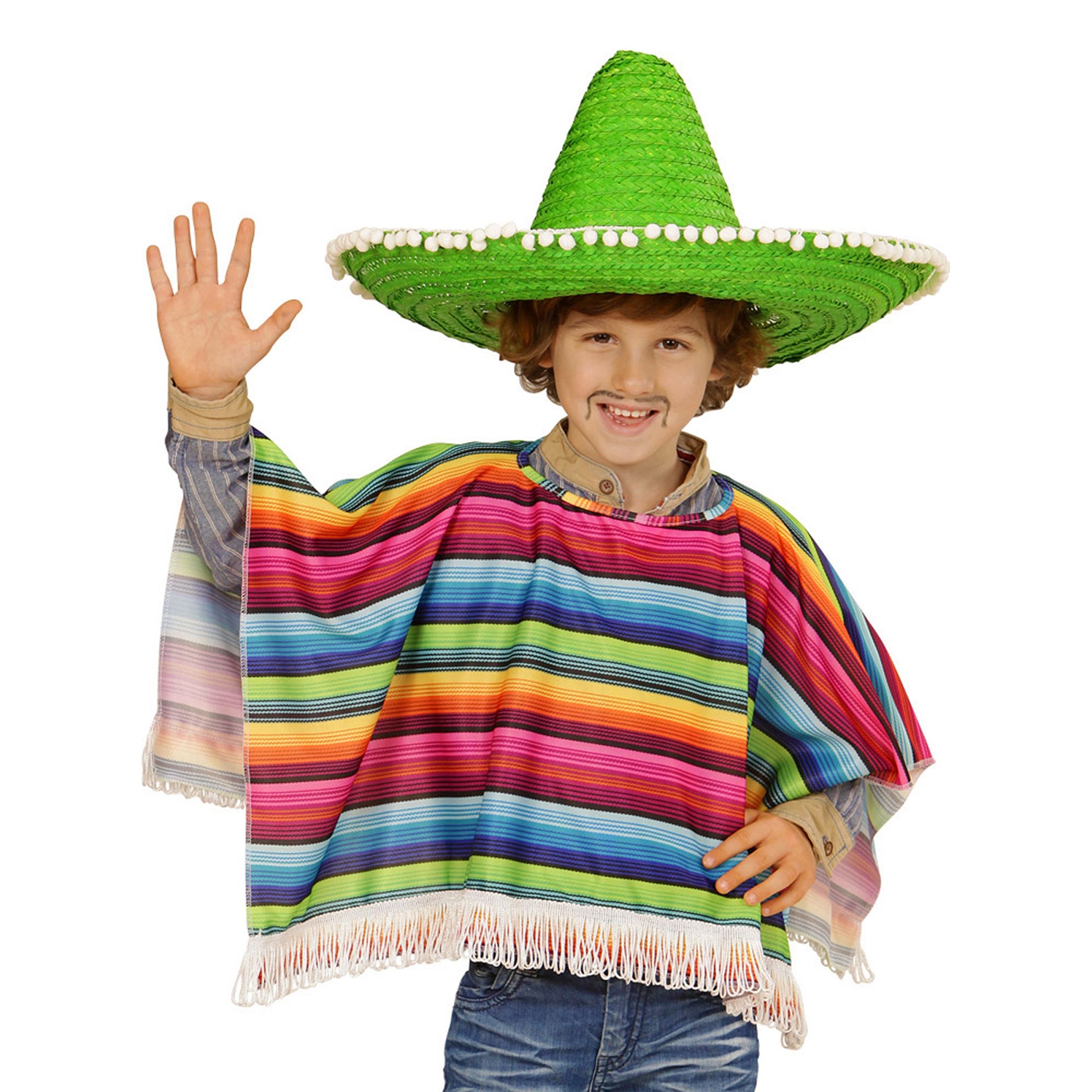 Bild föreställande produkten Mexikansk Poncho för Barn – One size