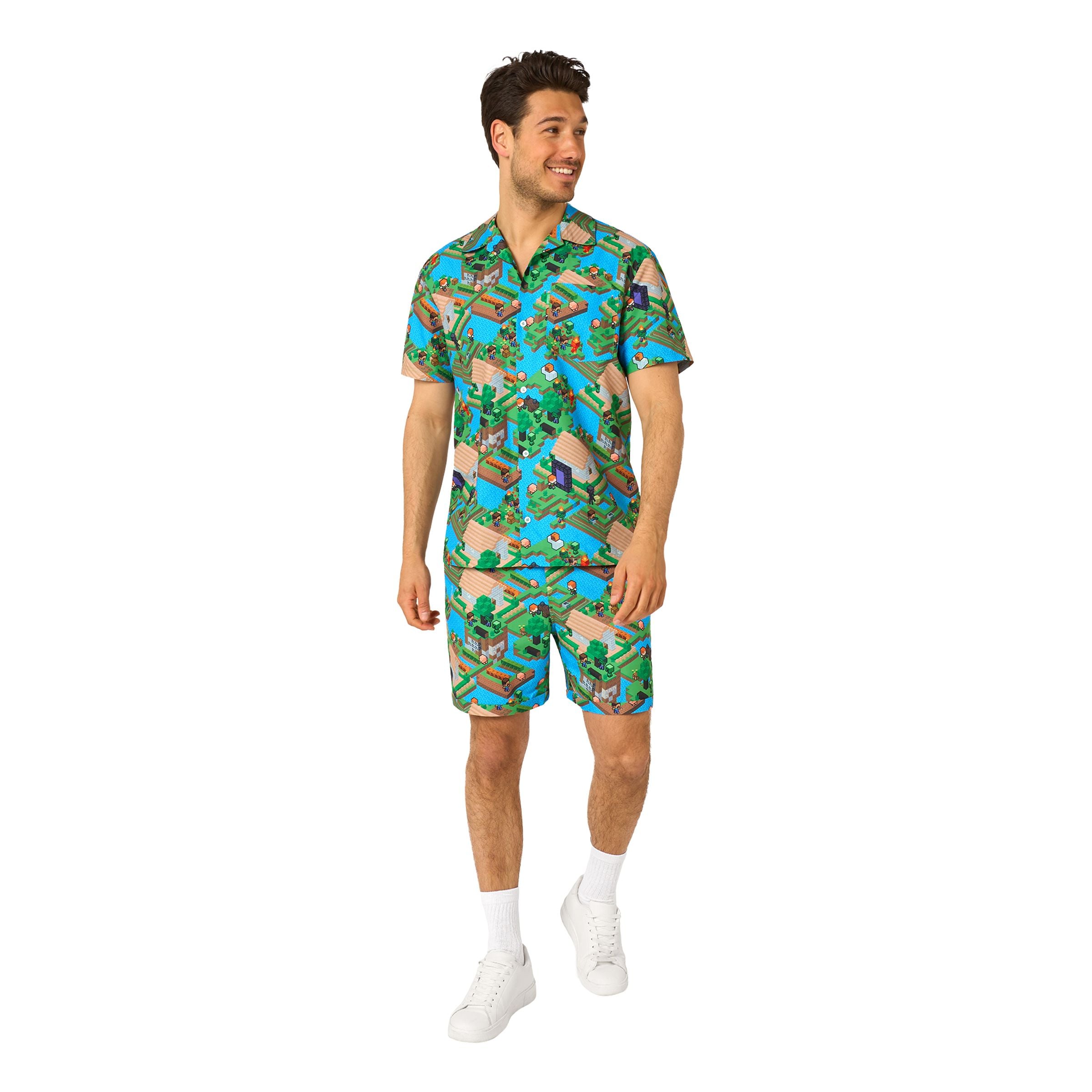 Bild föreställande produkten Minecraft Overworld Shorts Kostym – Small