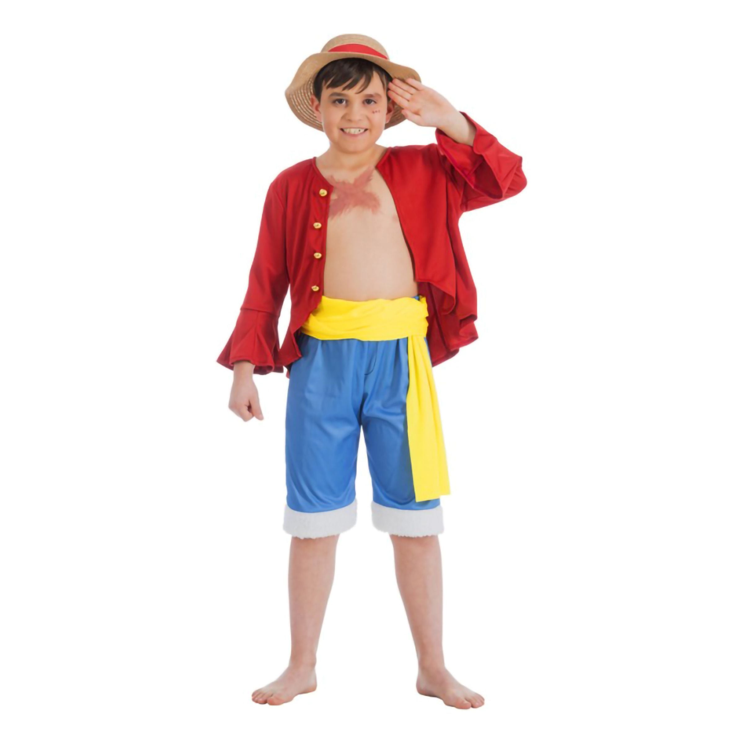 Bild föreställande produkten One Piece Luffy&trade; Barn Maskeraddräkt – Medium