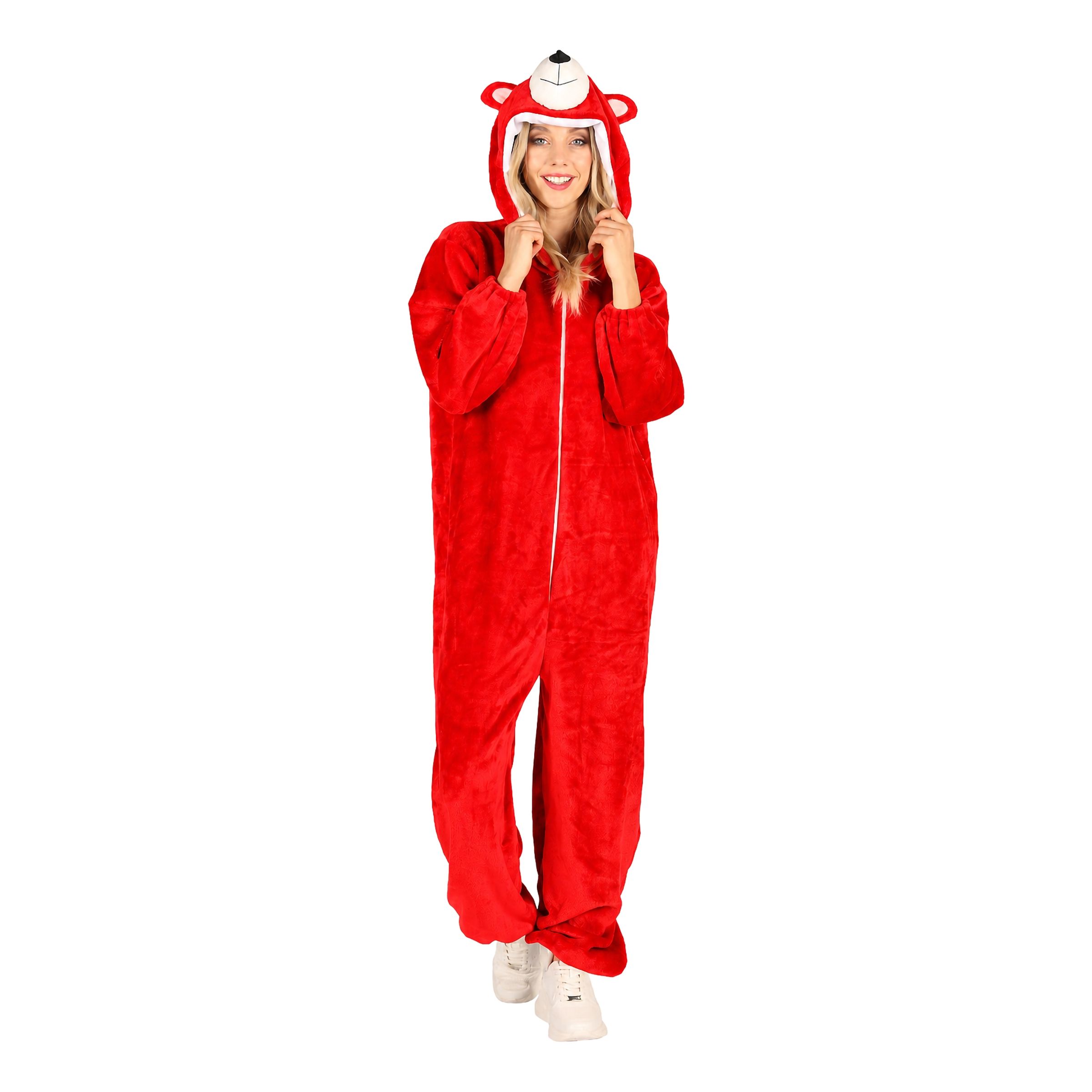 Bild föreställande produkten Onesie Röd Björn Maskeraddräkt – X-Large/XX-Large