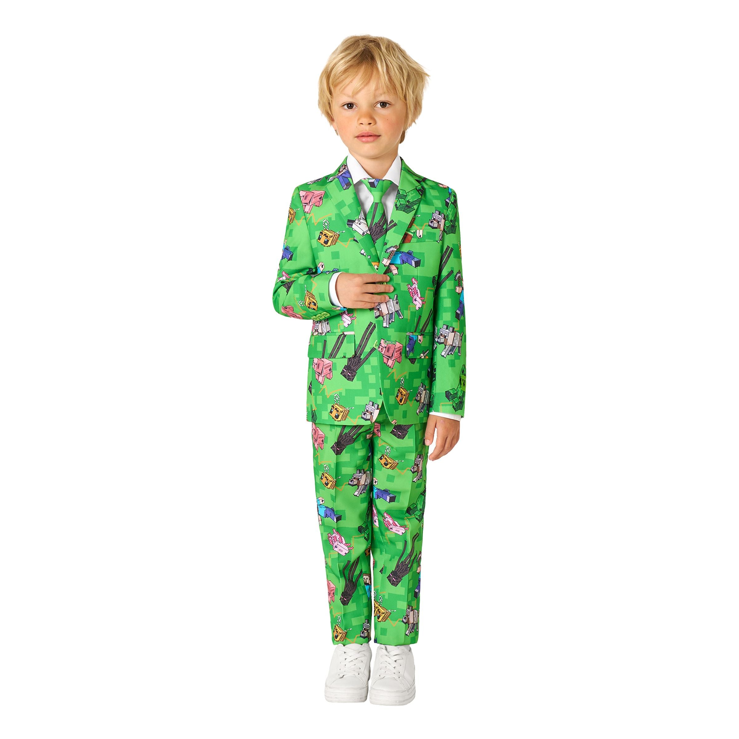 Bild föreställande produkten OppoSuits Boys Minecraft Kostym – 98/104