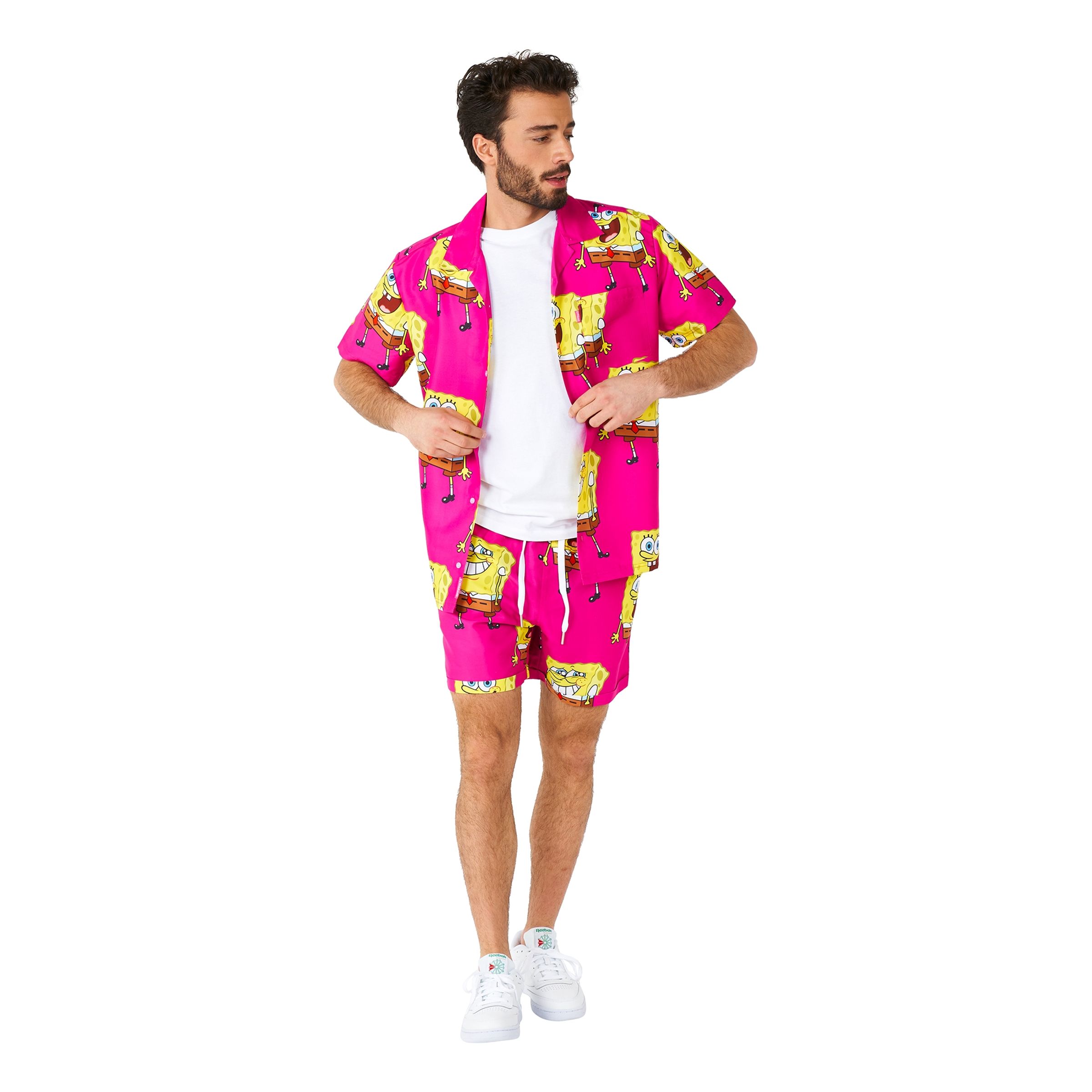 Bild föreställande produkten OppoSuits Svampbob Fyrkant Pink Shorts Kostym – XX-Large