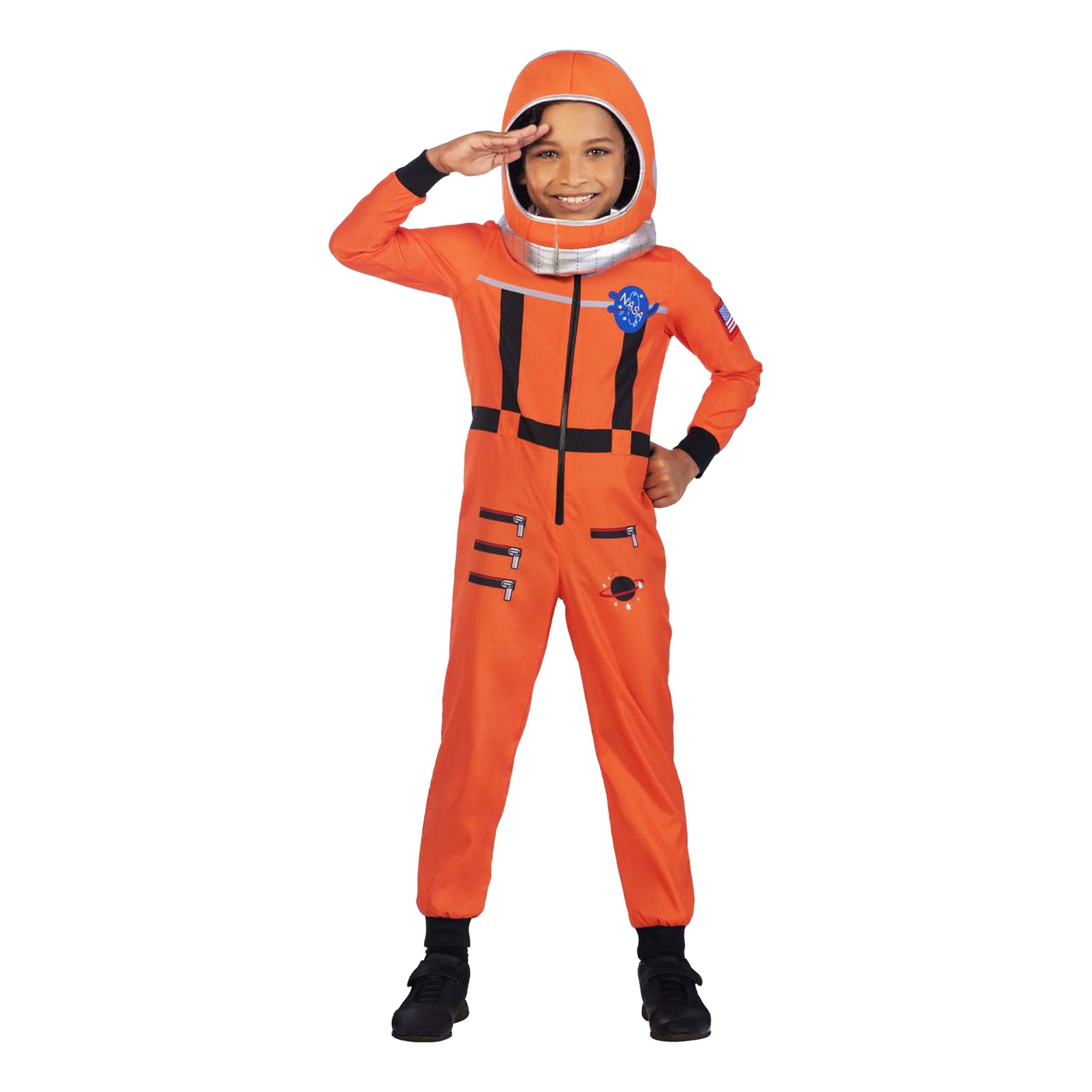 Bild föreställande produkten Orange Rymddräkt Barn Maskeraddräkt – Large