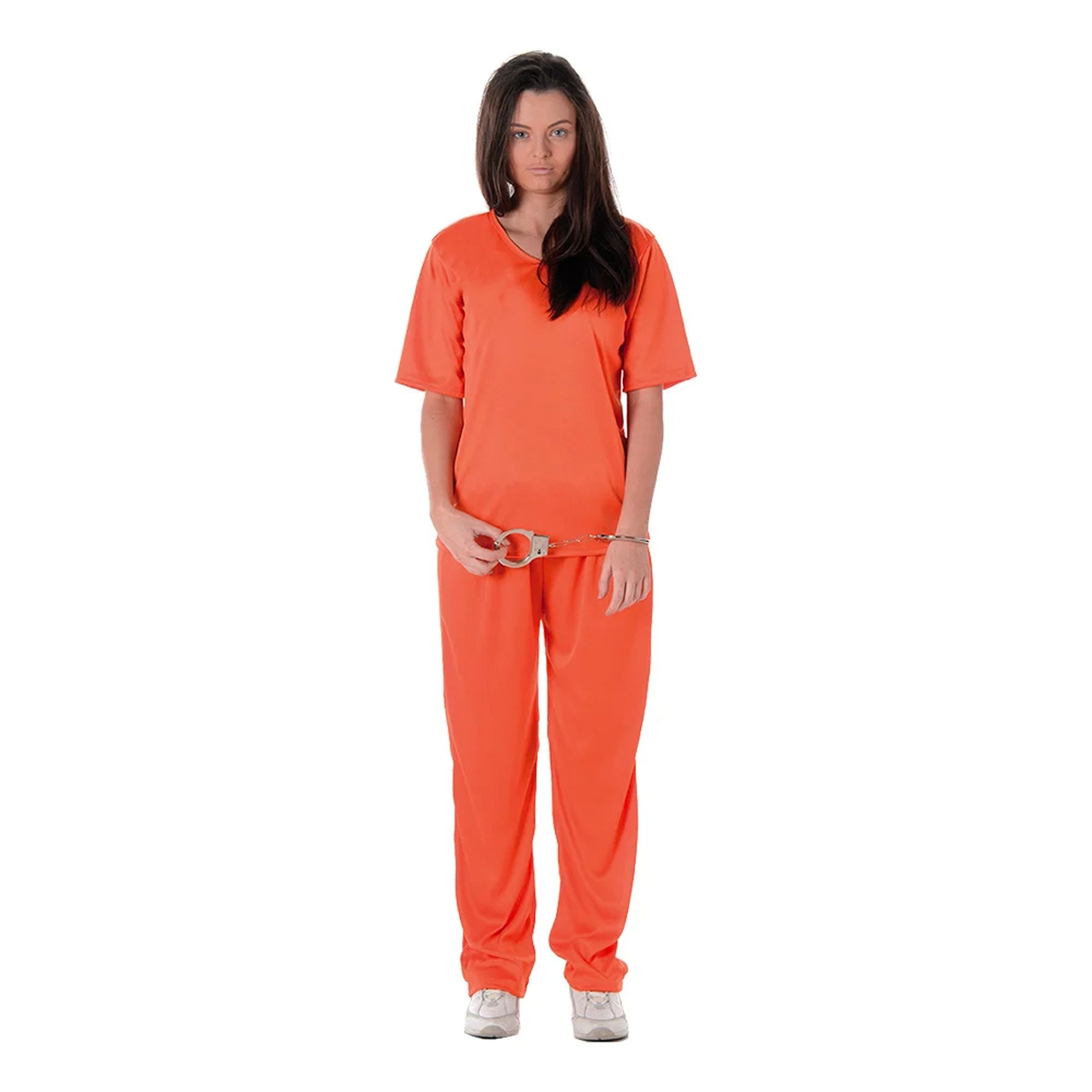 Bild föreställande produkten Orange Tjejfånge Maskeraddräkt – Small