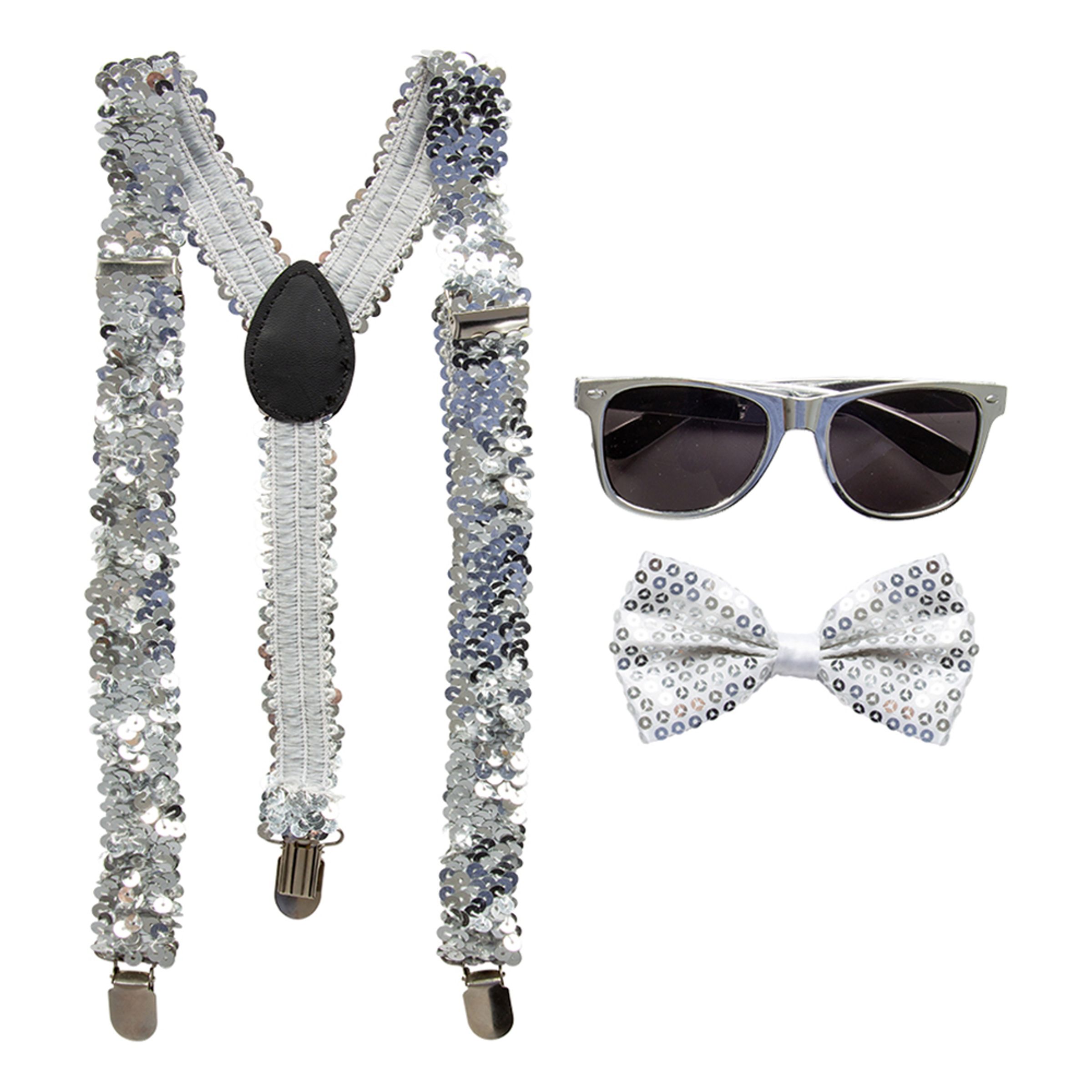 Bild föreställande produkten Paljetthängslen Silver Kit – One size