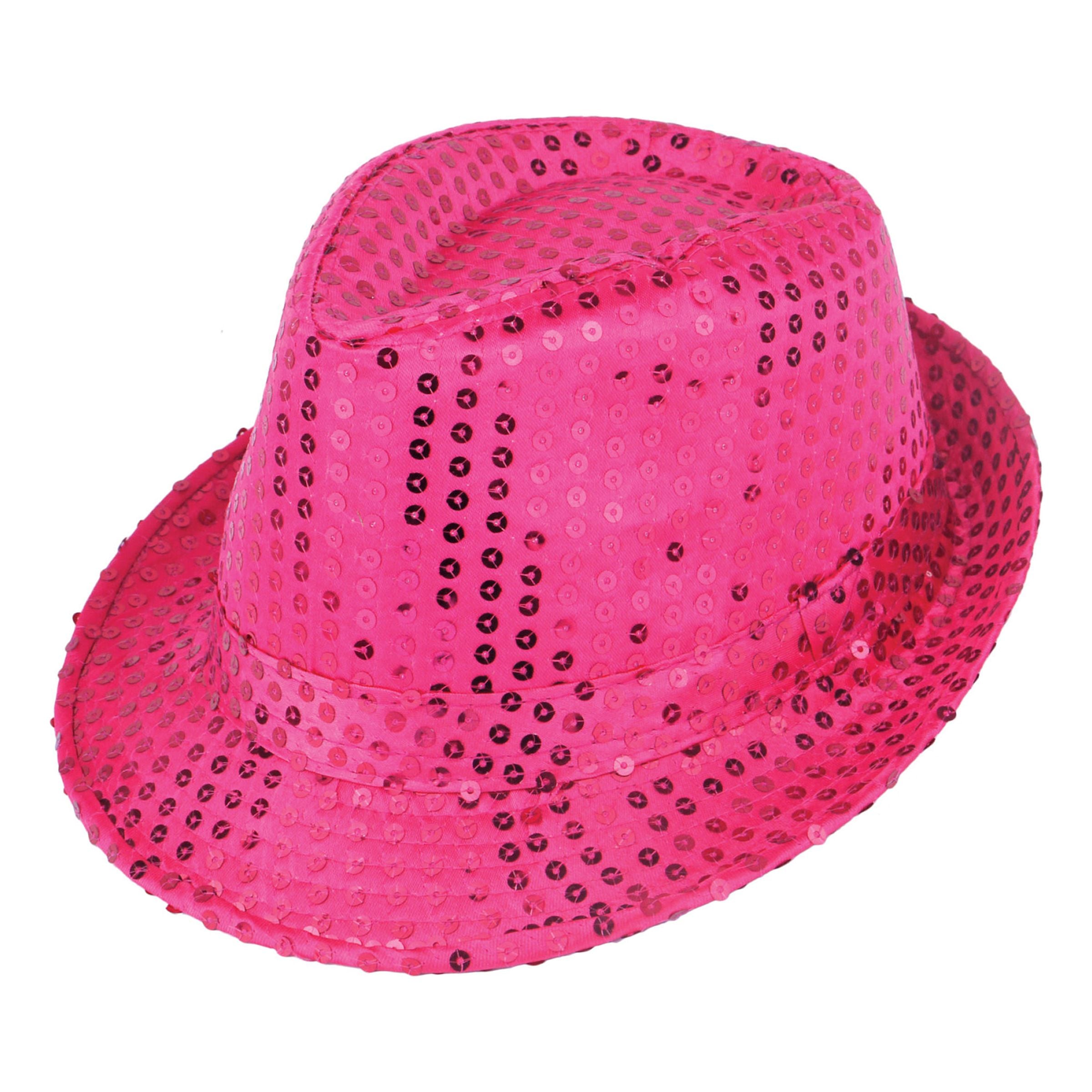 Bild föreställande produkten Paljetthatt Gangster Rosa – One size