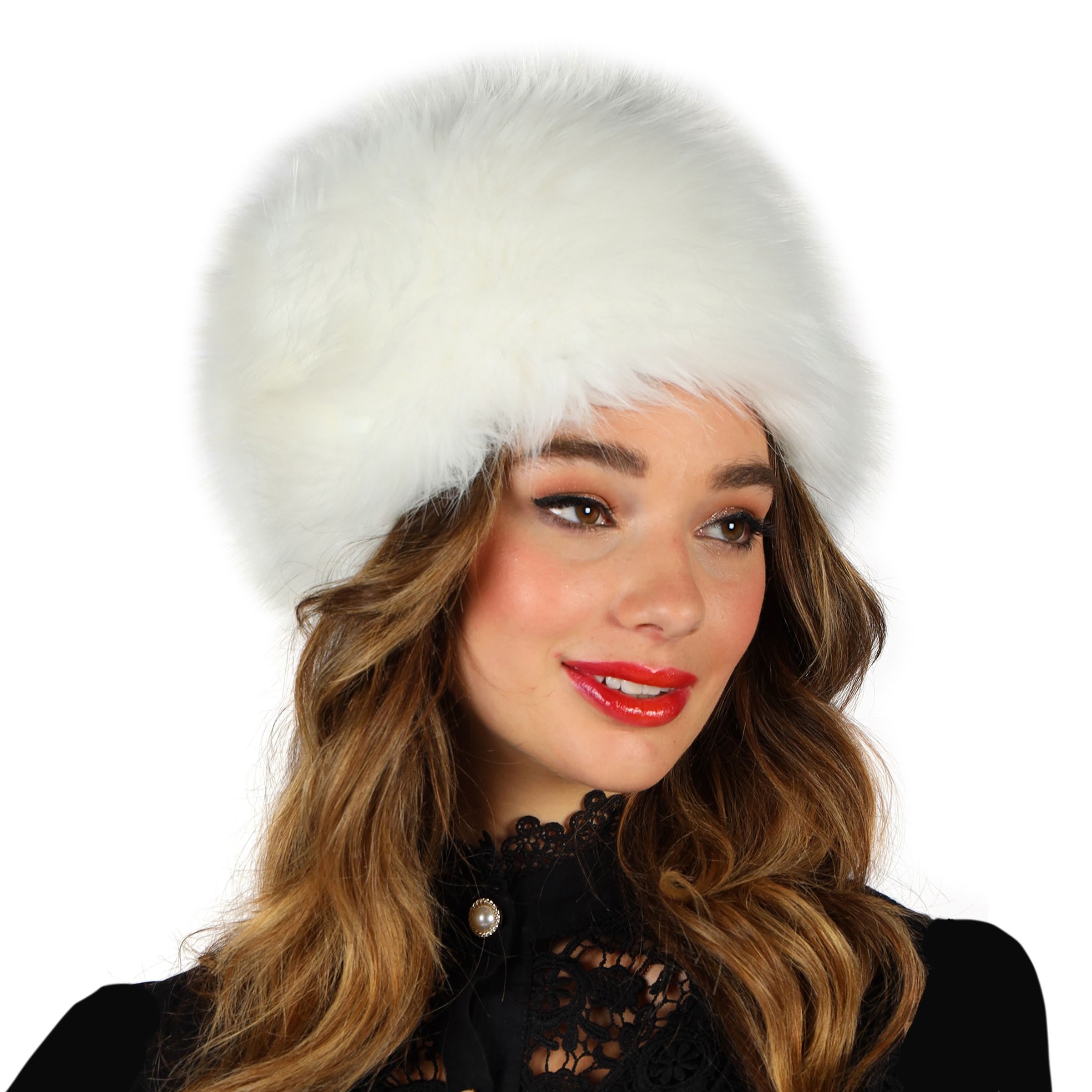 Bild föreställande produkten Pälshatt Vit – One size