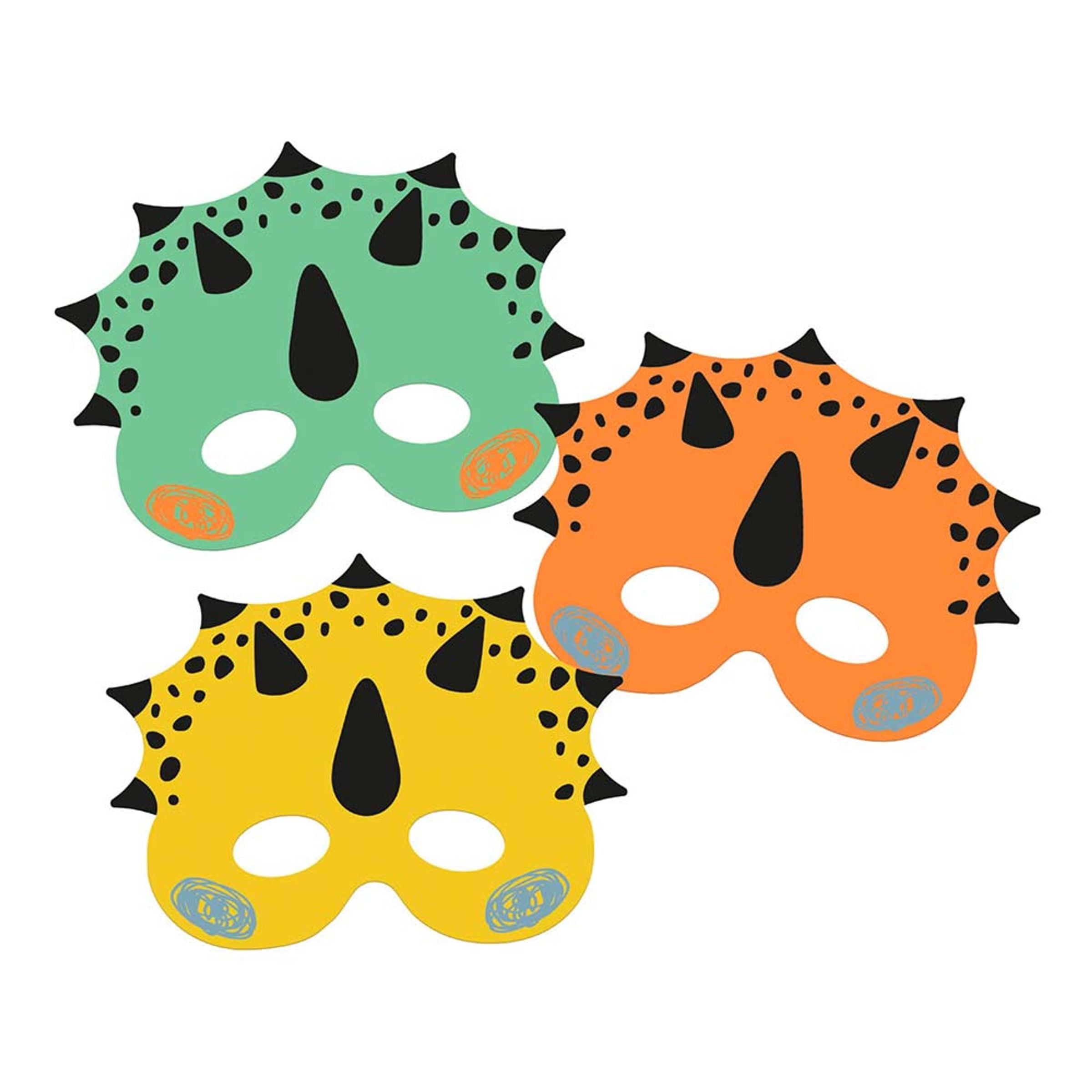 Bild föreställande produkten Pappmasker Dino Roar – 6-pack