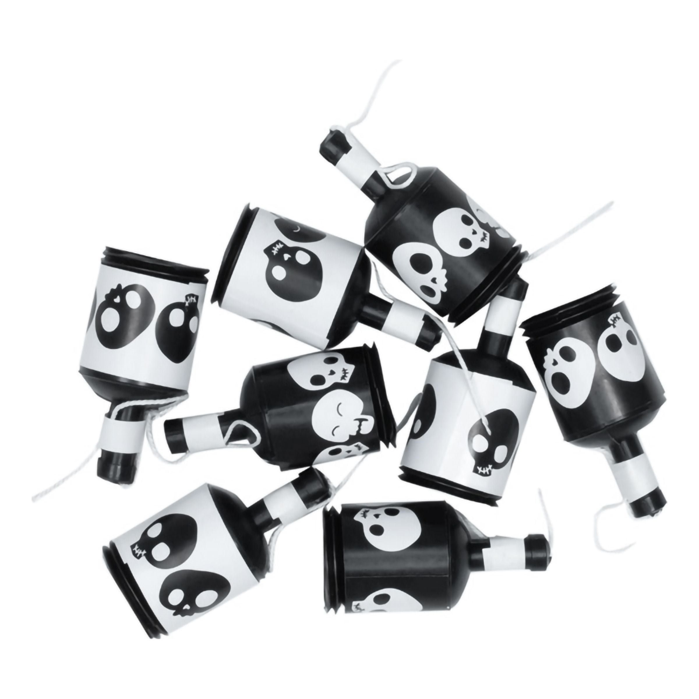 Bild föreställande produkten Party Poppers Dödskalle – 8-pack