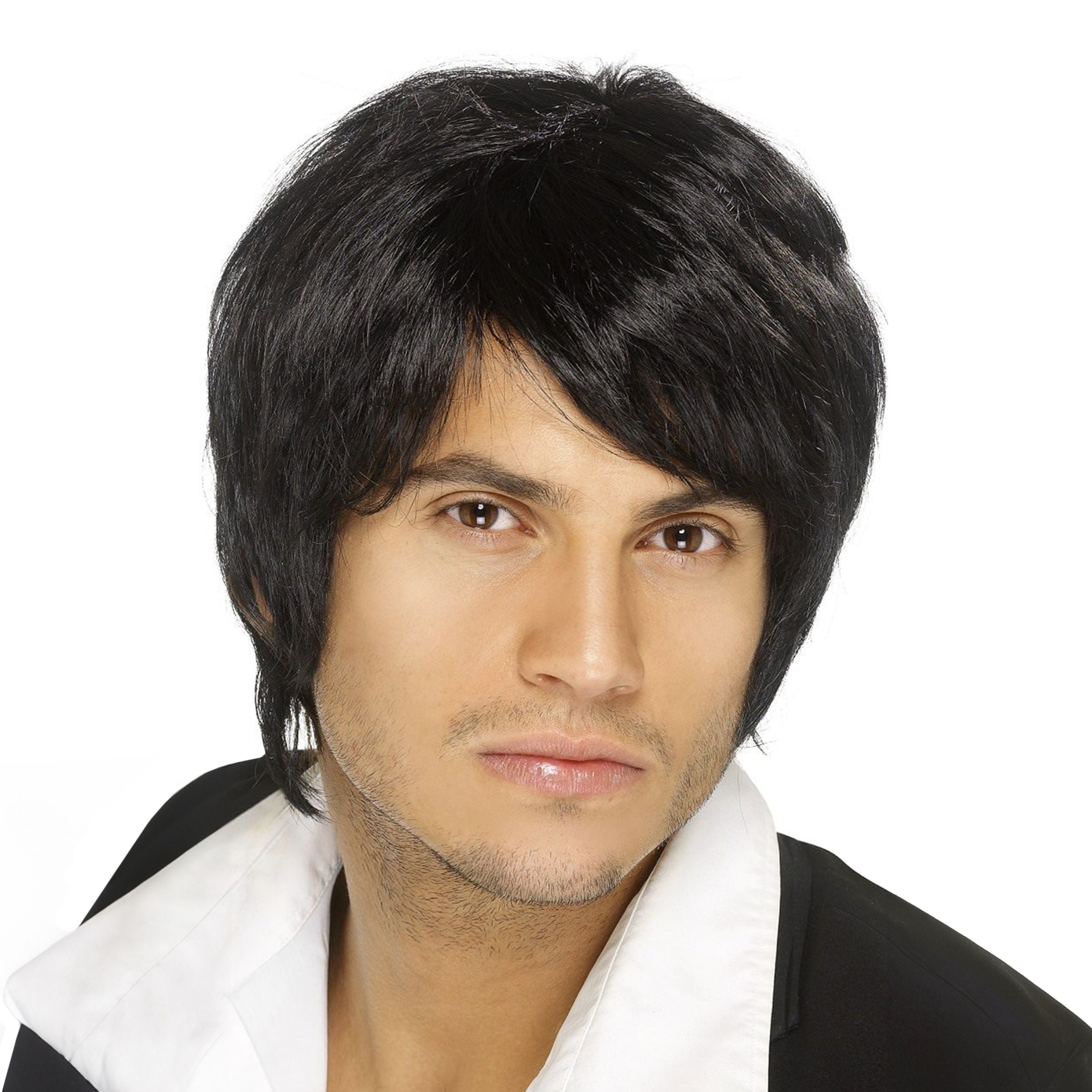 Bild föreställande produkten Pojkband Svart Peruk – One size