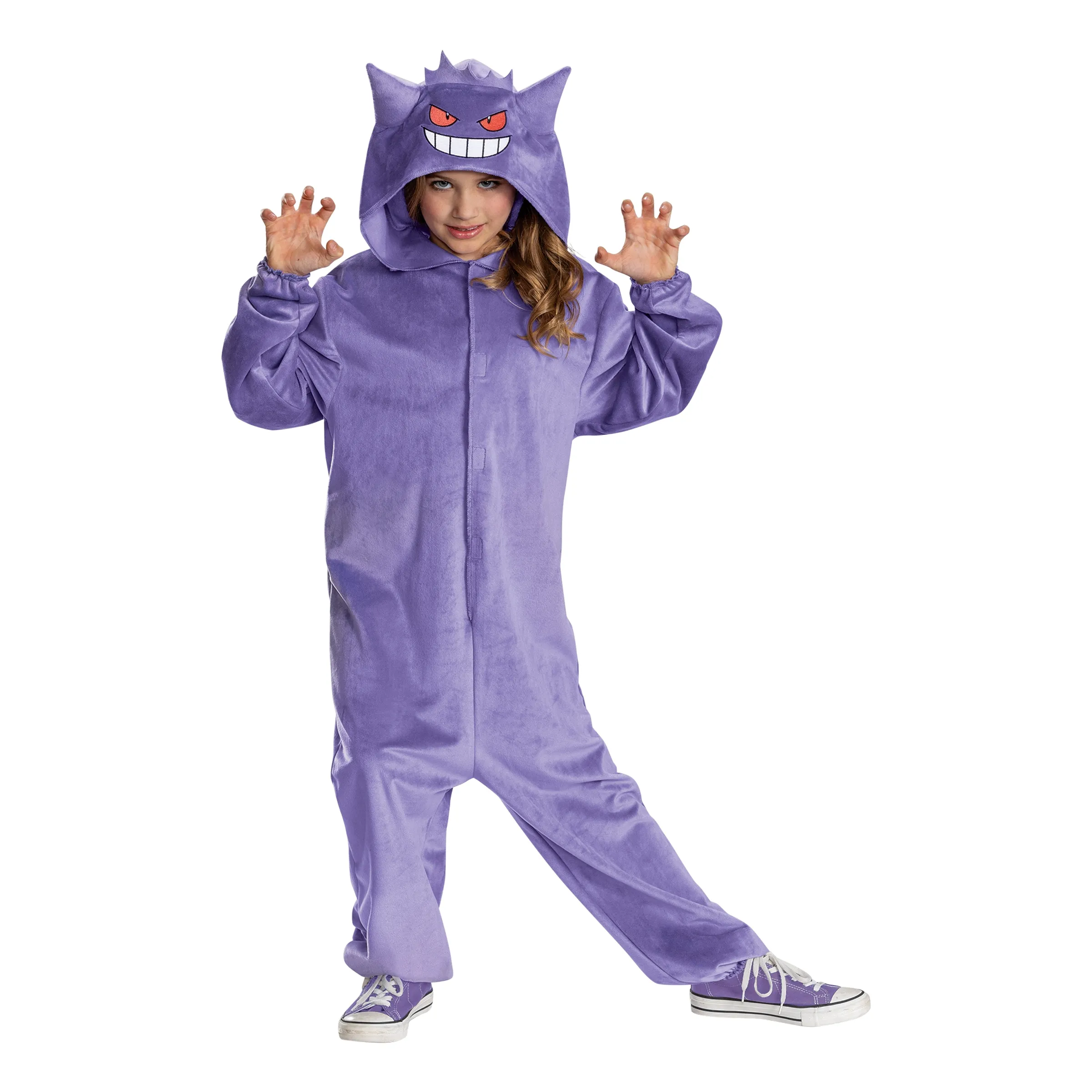 Bild föreställande produkten Pokémon&trade; Gengar Onesie Deluxe Barn Maskeraddräkt – Large