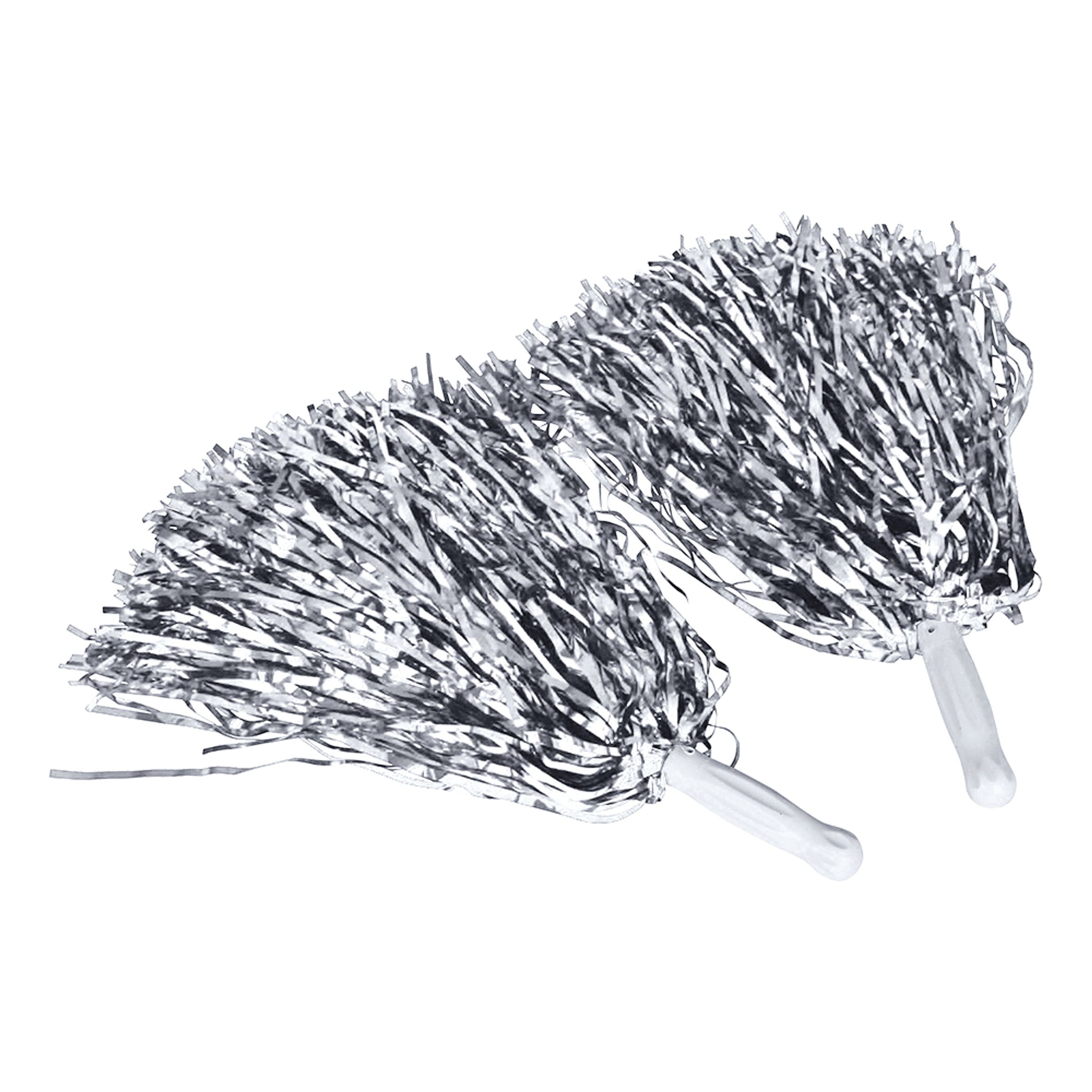 Bild föreställande produkten Pom Poms Silver Metallic – 2-pack