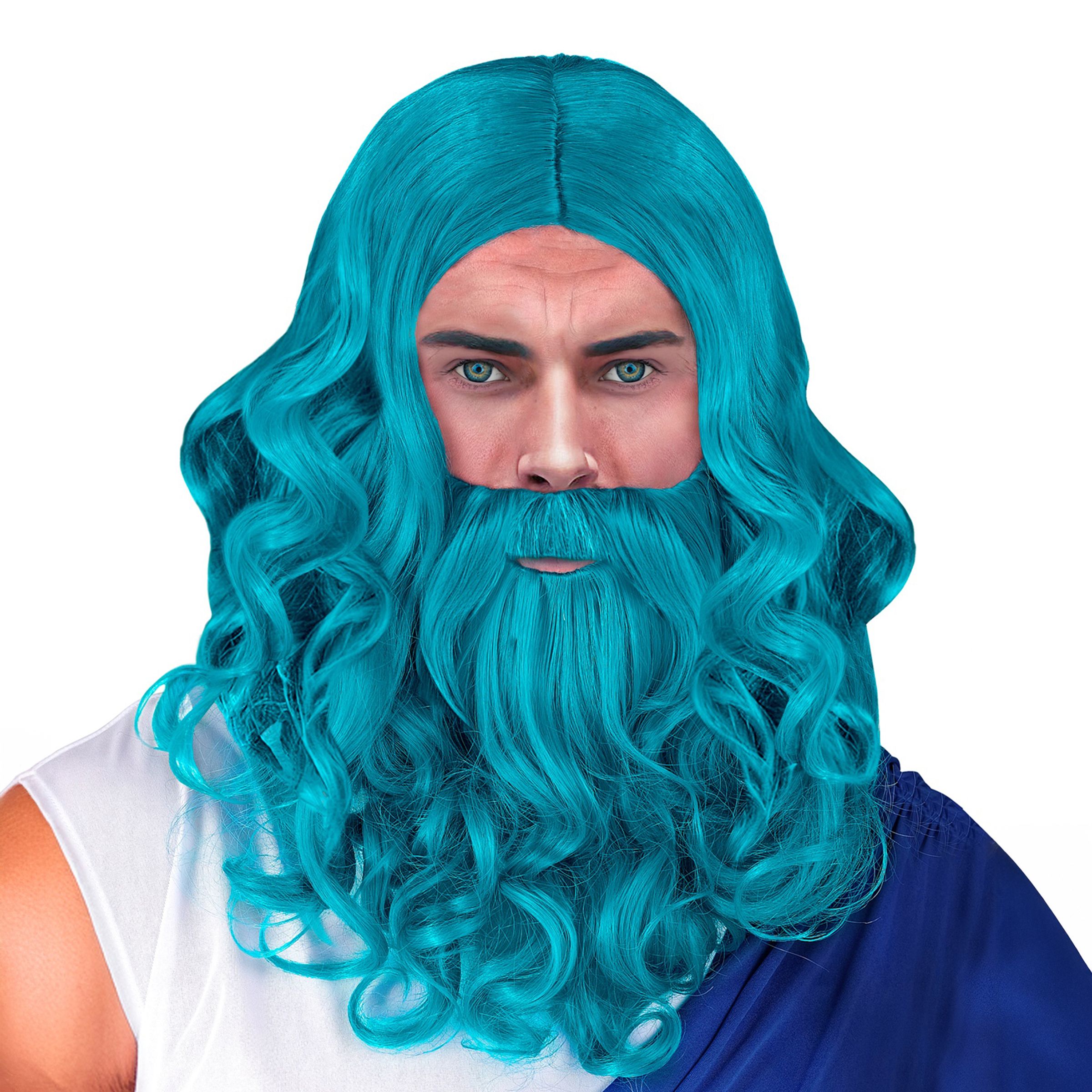 Bild föreställande produkten Poseidon Perukset Blå – One size