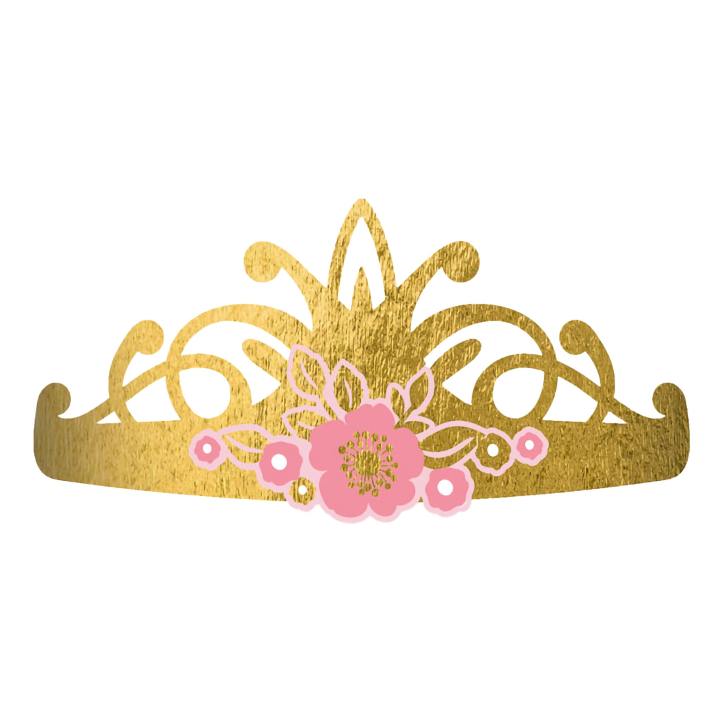 Bild föreställande produkten Prinsess Tiaror Guld i Papper – 8-pack