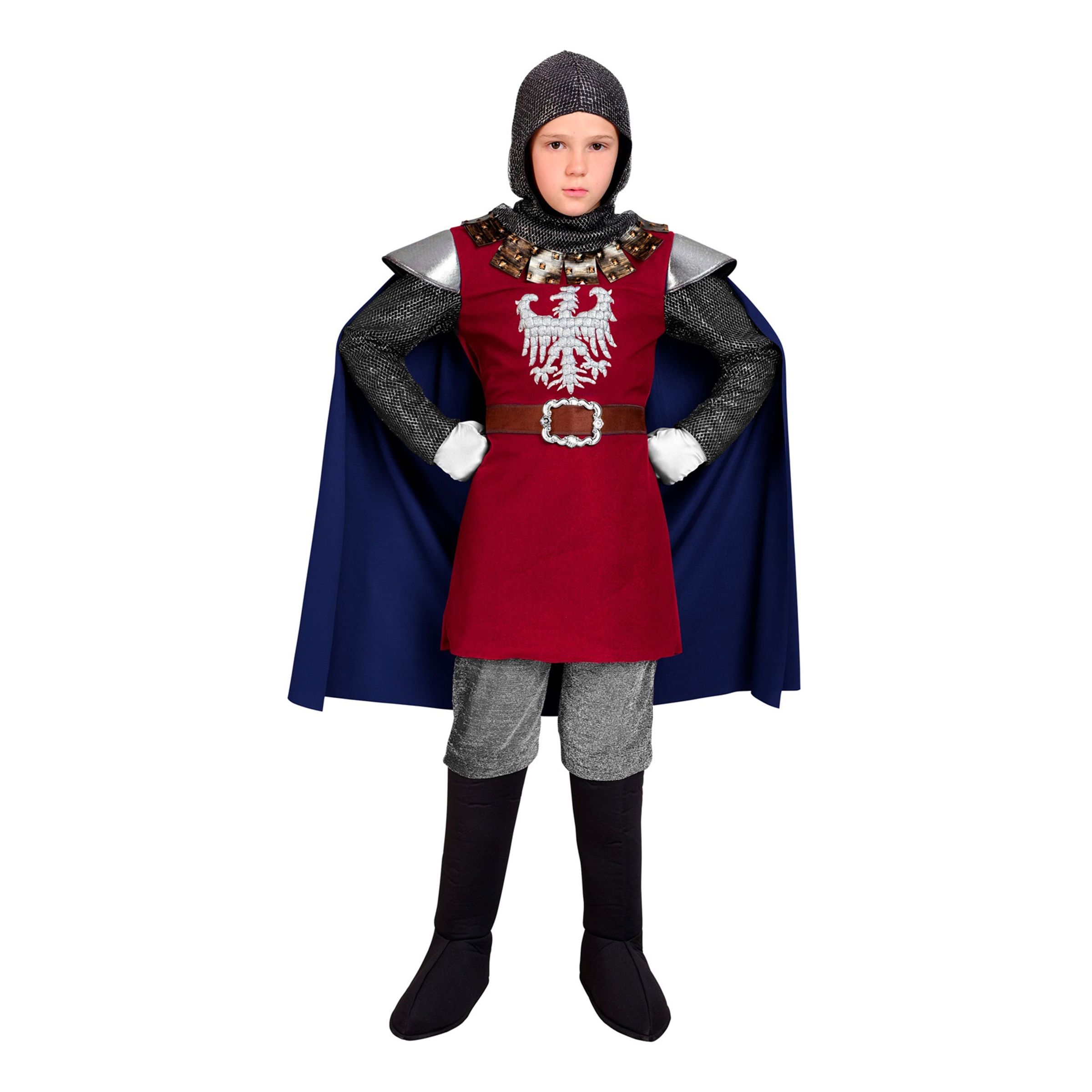 Bild föreställande produkten Riddare Röd Barn Maskeraddräkt – Small