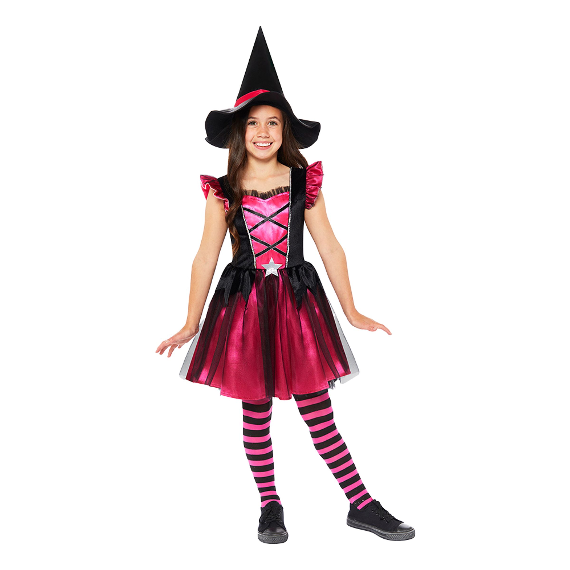 Bild föreställande produkten Rosa Häxa Barn Maskeraddräkt – Medium