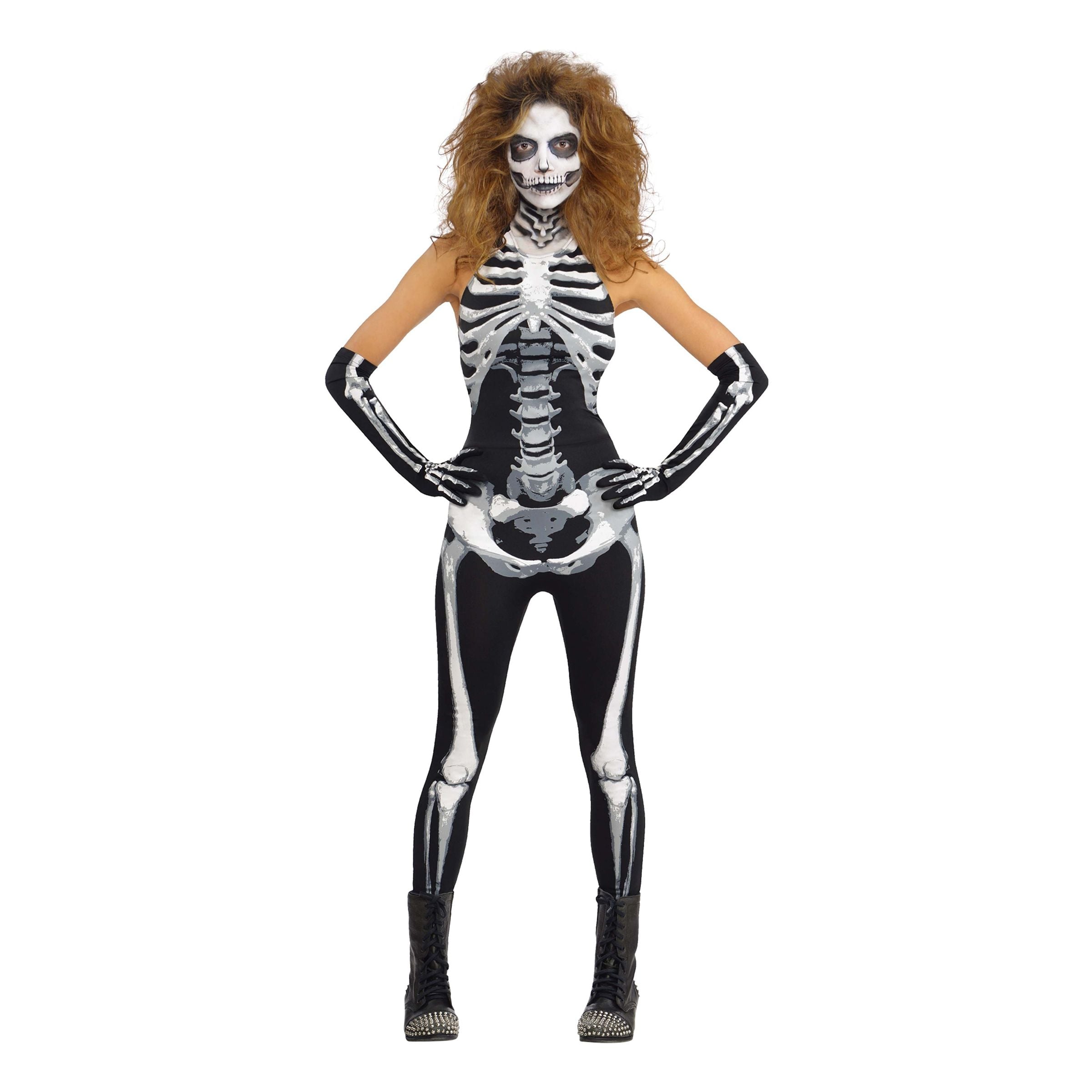 Bild föreställande produkten Skelett Jumpsuit Maskeraddräkt – Medium