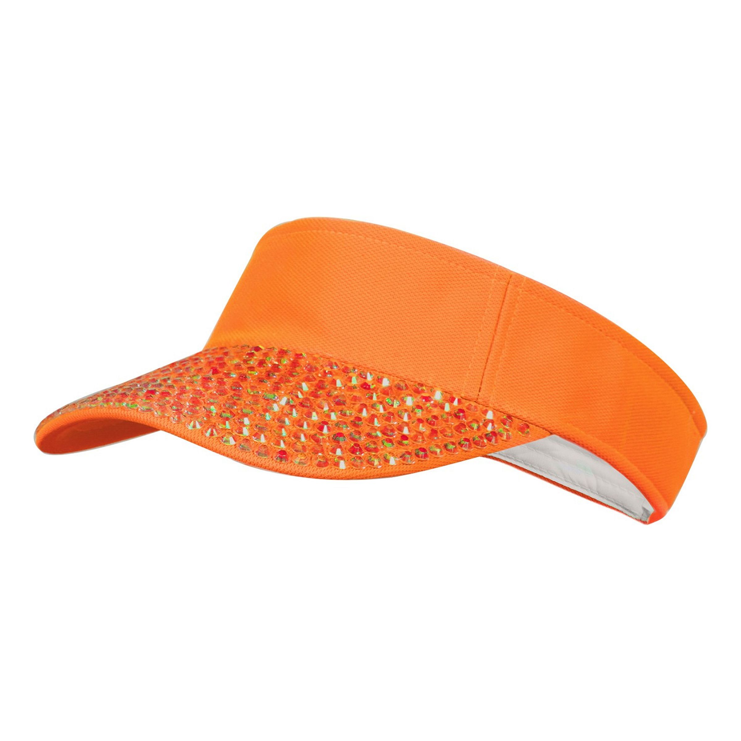 Bild föreställande produkten Solskärm med Strass Neonorange – One size