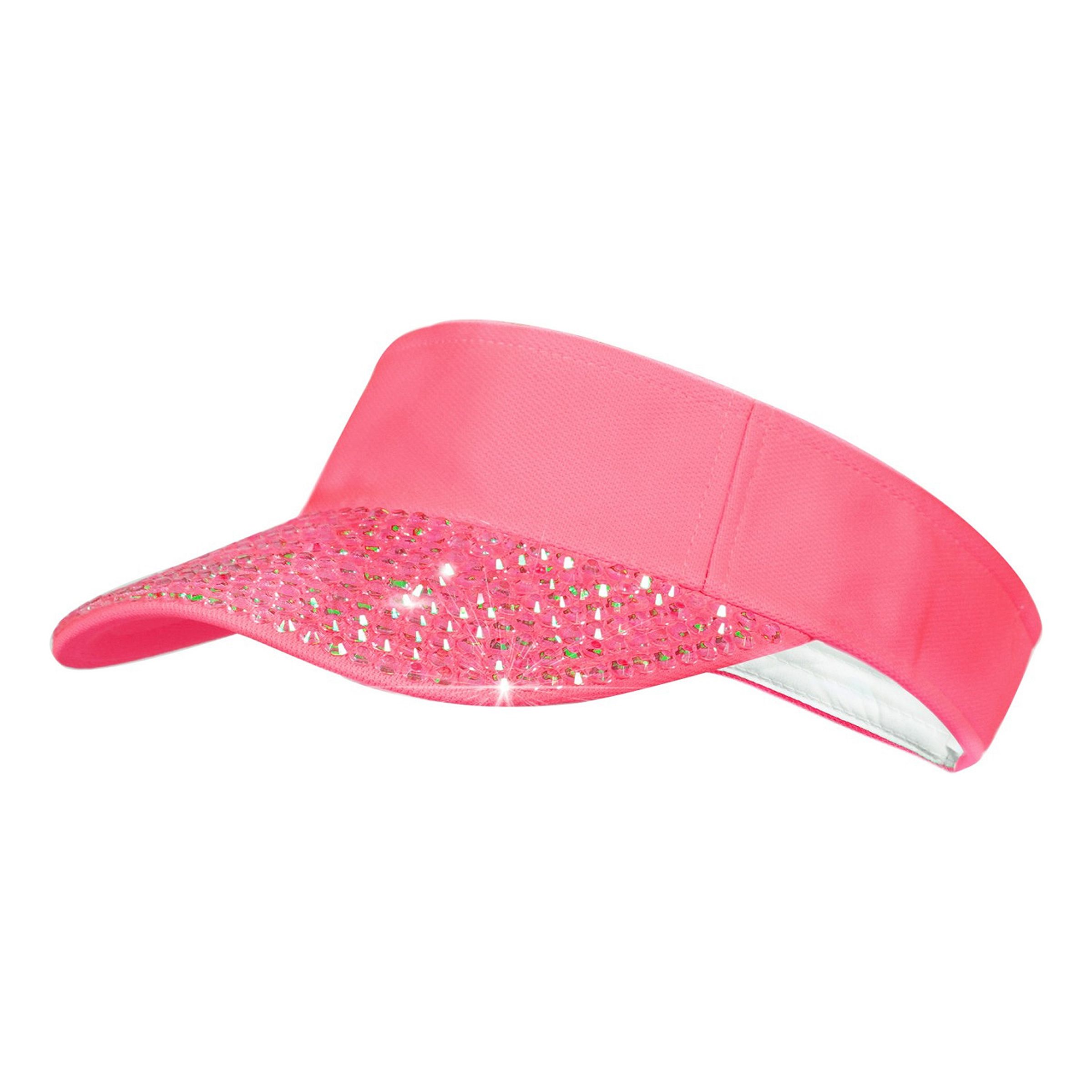 Bild föreställande produkten Solskärm med Strass Neonrosa – One size