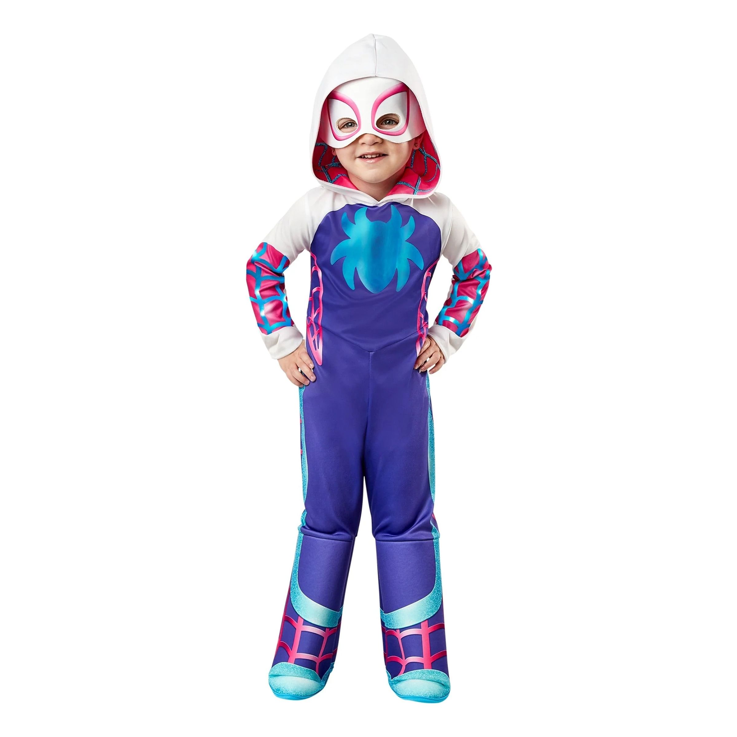 Bild föreställande produkten Spidey Amazing Friends&trade; Ghost-Spider Deluxe Barn Maskeraddräkt – X-Small