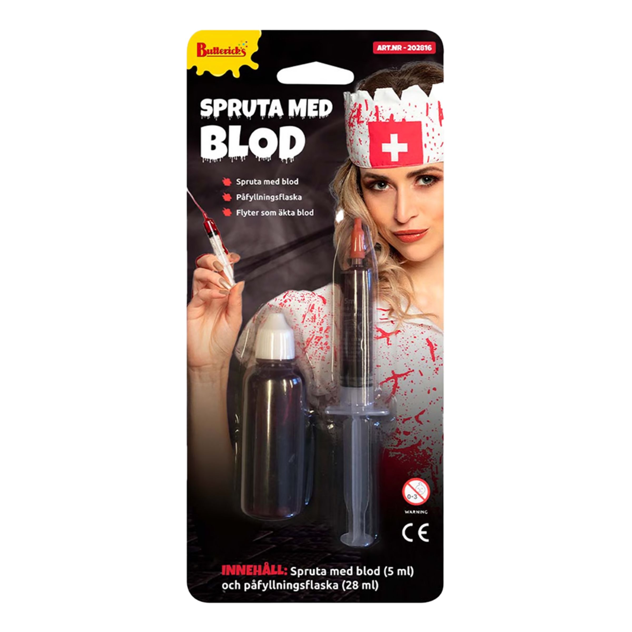 Bild föreställande produkten Spruta med Blod