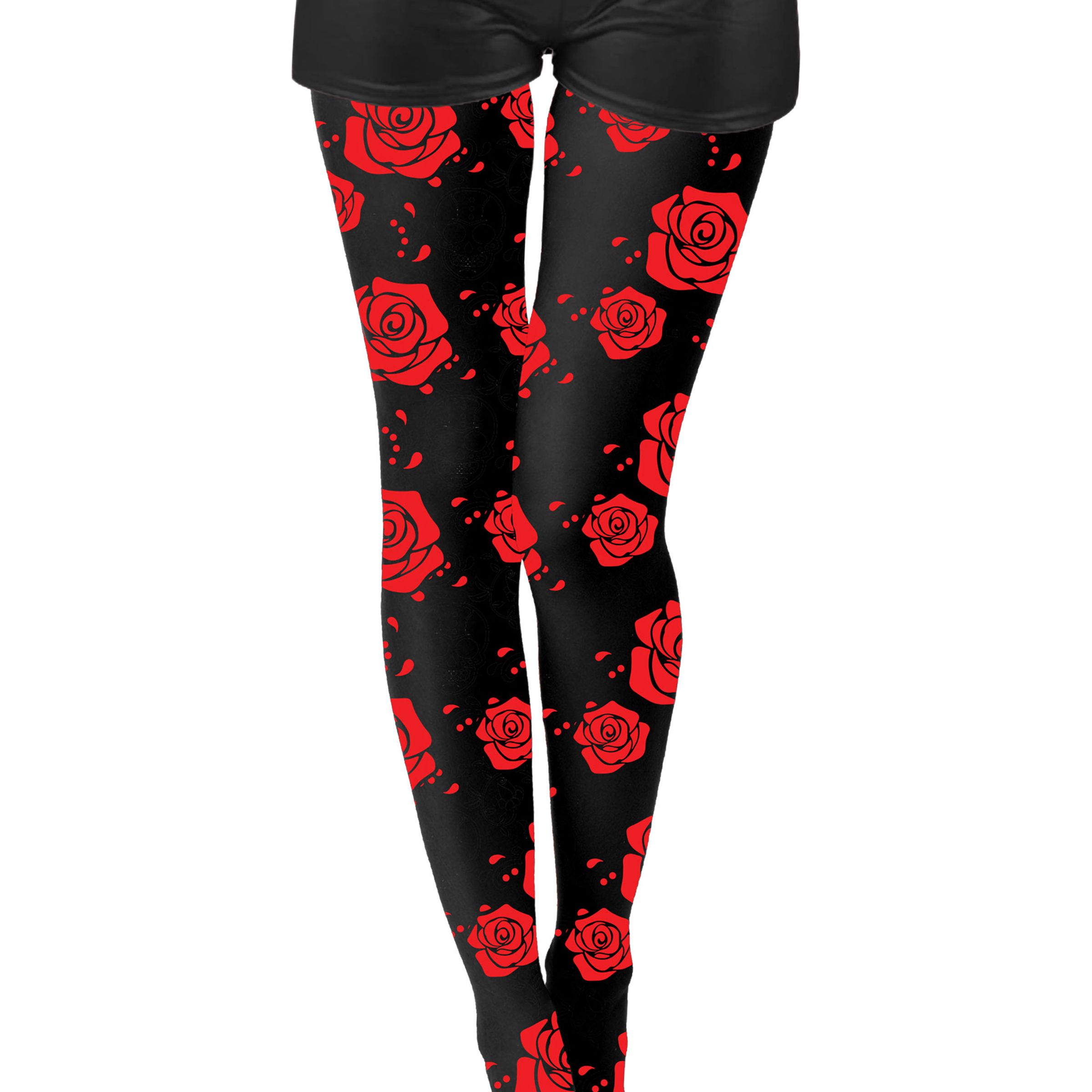 Bild föreställande produkten Strumpbyxor Day of the Dead med Rosor – One size