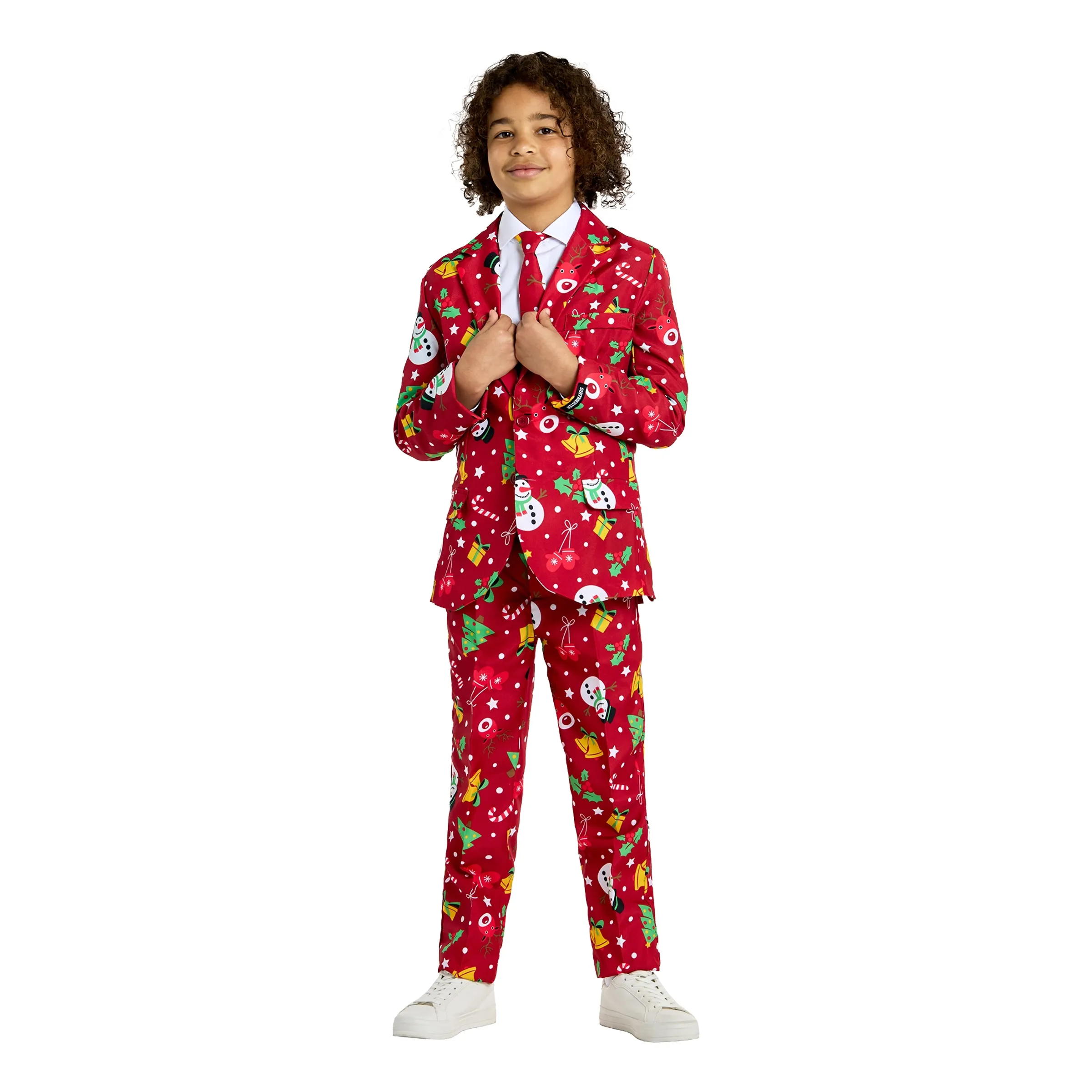 Bild föreställande produkten Suitmeister Boys Christmas Red Icons Light Up Kostym – Large