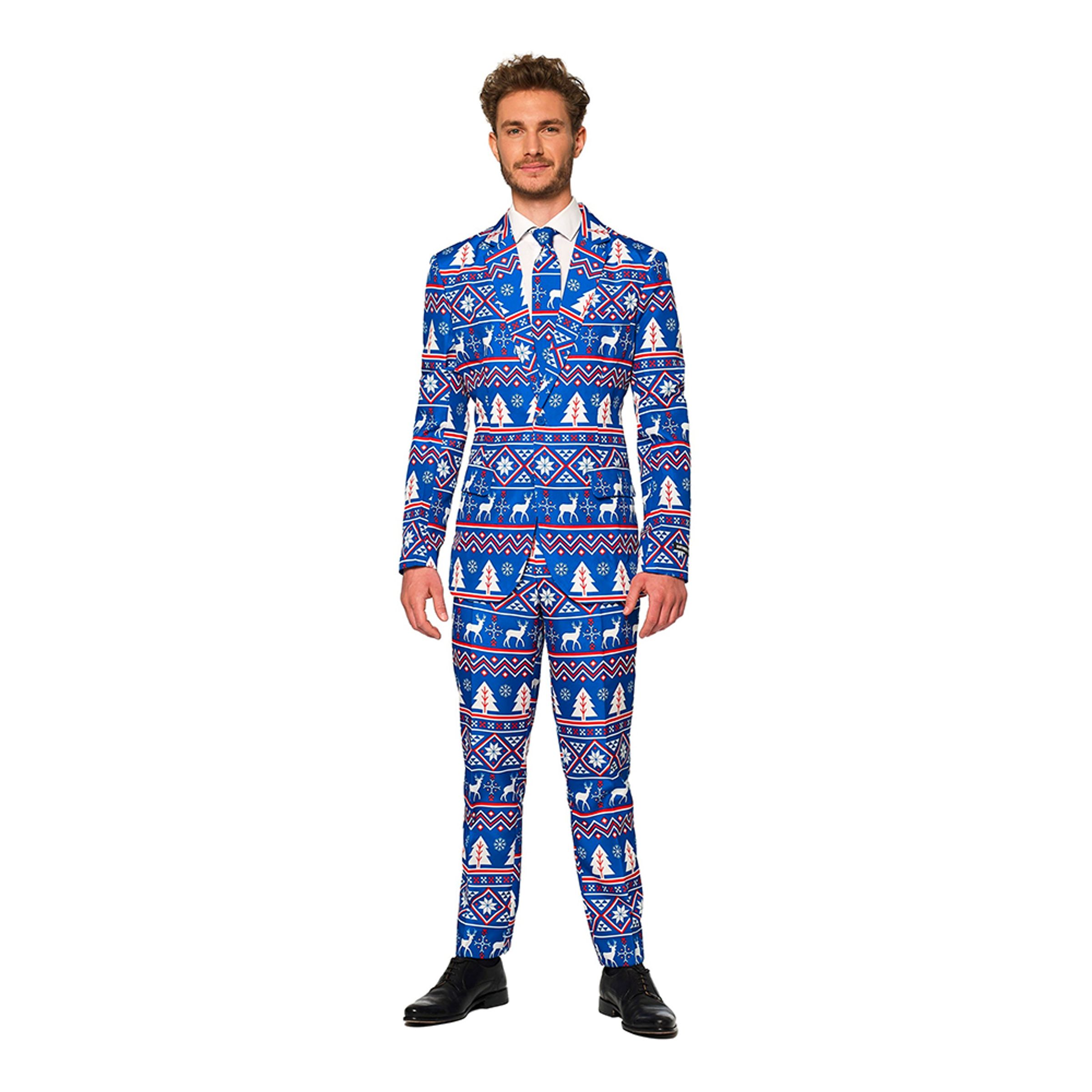 Bild föreställande produkten Suitmeister Christmas Blue Nordic Kostym – X-Large