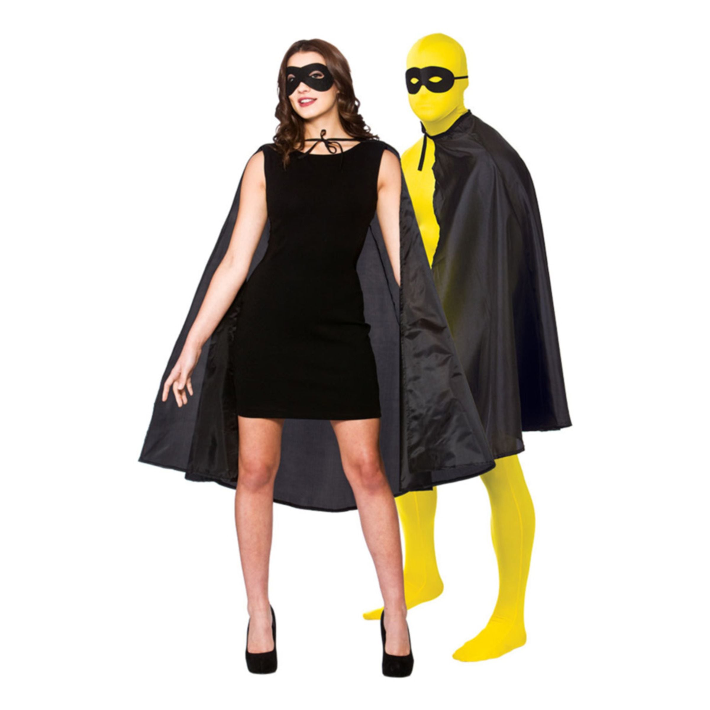 Bild föreställande produkten Superhjälte Cape med Mask Svart – One size