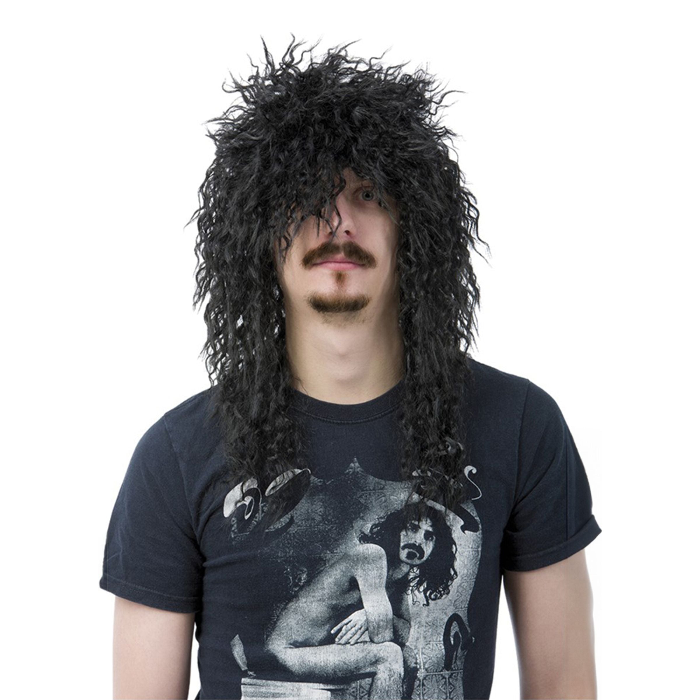 Bild föreställande produkten Svart Heavy Metal Peruk – One size