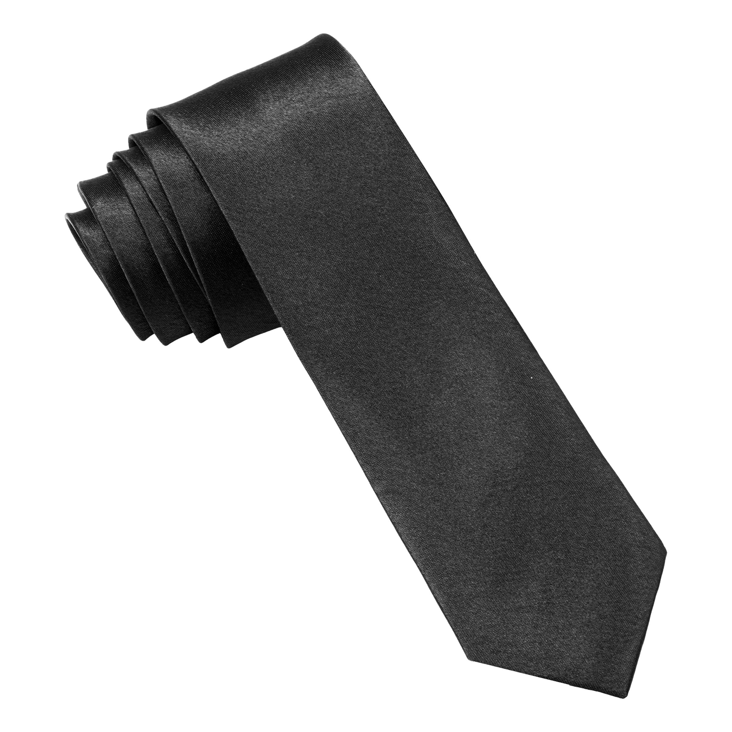 Bild föreställande produkten Svart Satin Slips – Slim