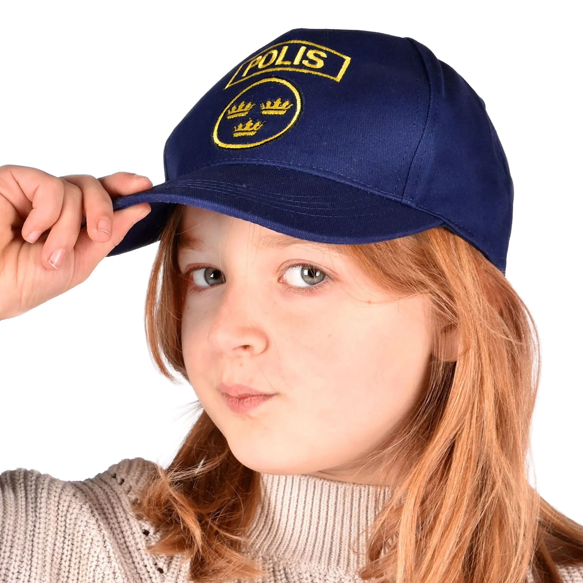 Bild föreställande produkten Svensk Poliskeps för Barn – One size