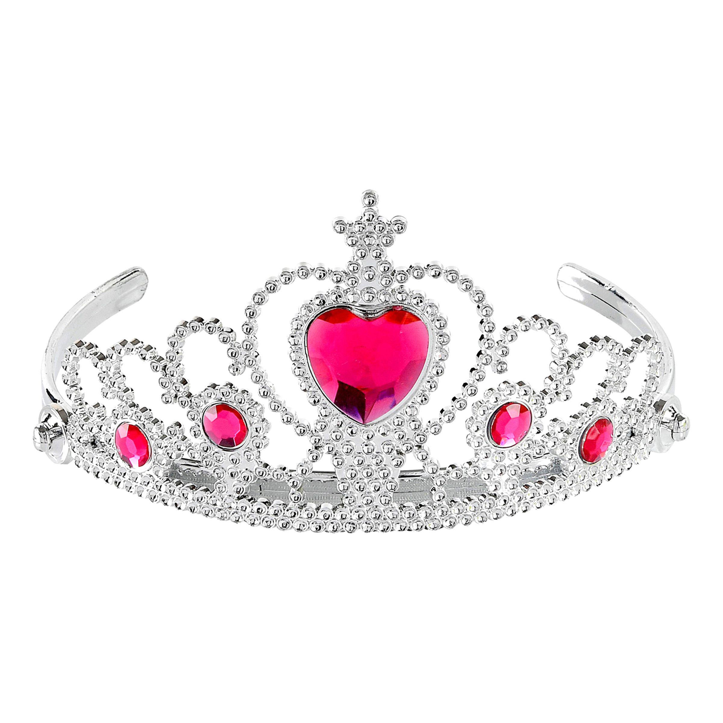 Bild föreställande produkten Tiara Silver med Rosa Stenar – One size