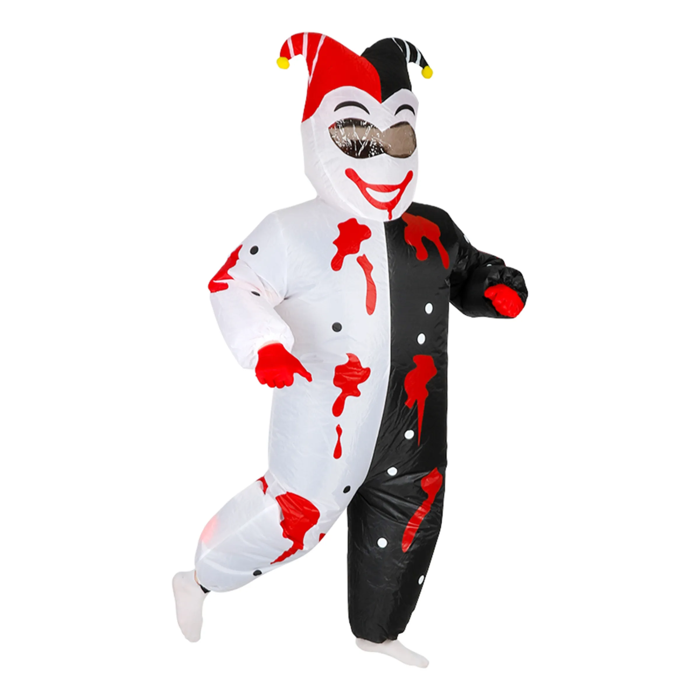 Bild föreställande produkten Uppblåsbar Blodig Joker Maskeraddräkt – One size