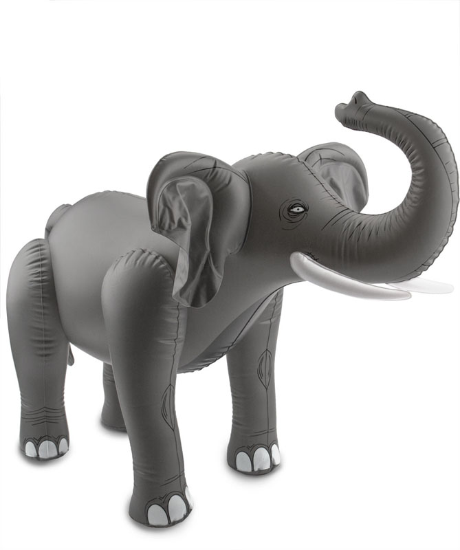 Bild föreställande produkten Uppblåsbar Elefant Silver