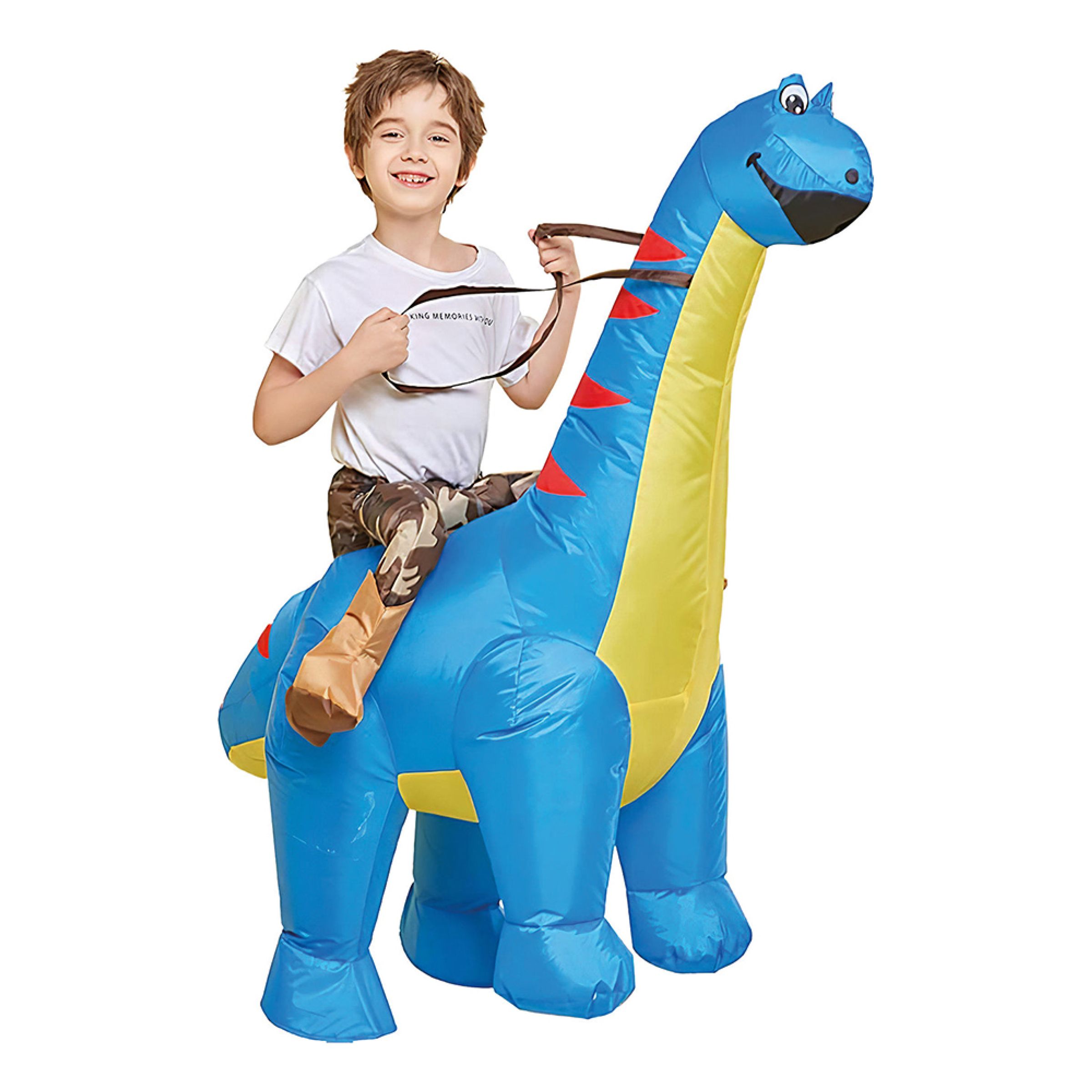 Bild föreställande produkten Uppblåsbar Ridande Dinosaurie Barn Maskeraddräkt – One size