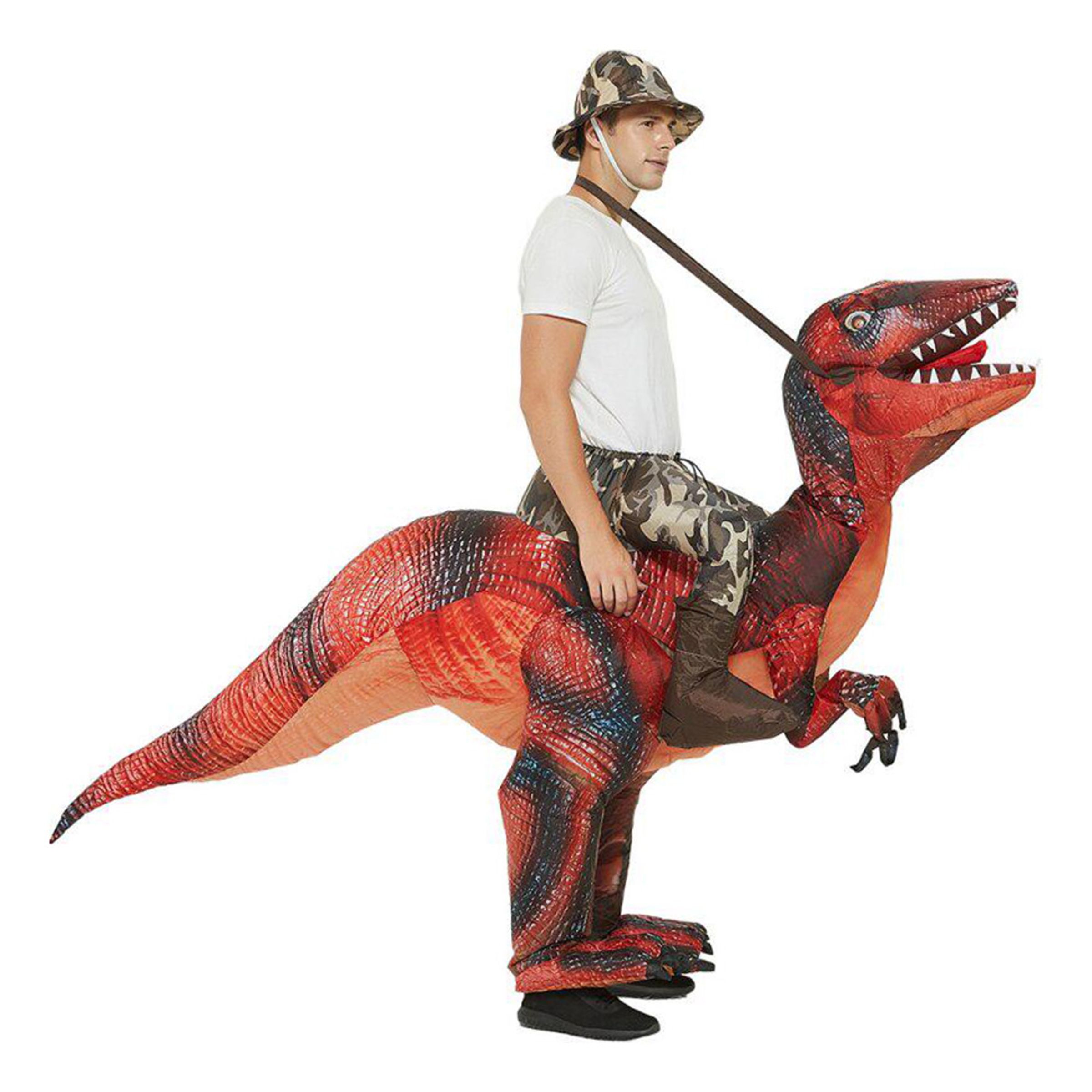 Bild föreställande produkten Uppblåsbar Velociraptor Maskeraddräkt – One size