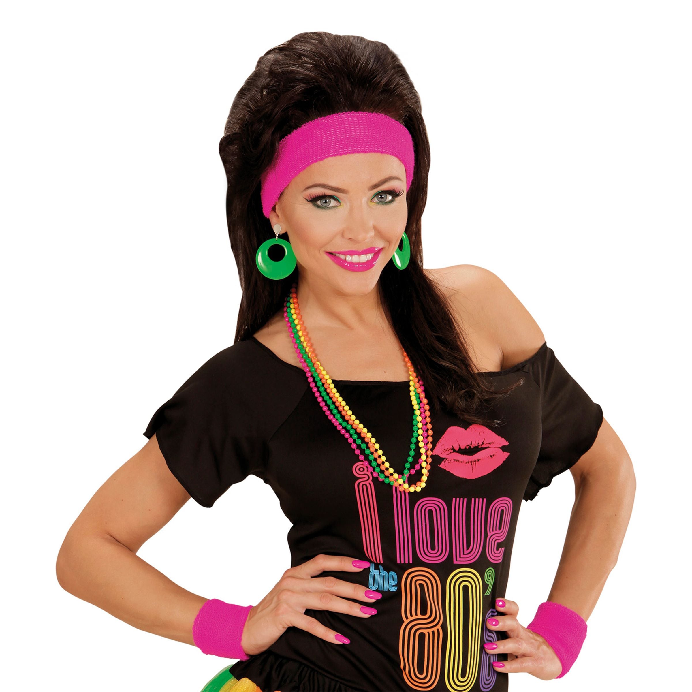 Bild föreställande produkten UV Neon Svettband Rosa – One size